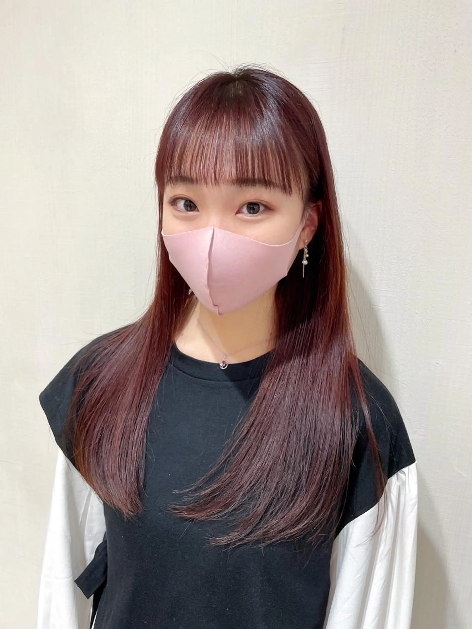 ロング カラー ベージュカラー ピンクカラー ピンクベージュ レイヤー/韓国ヘア /顔周り/大久保貴之のヘアスタイル
