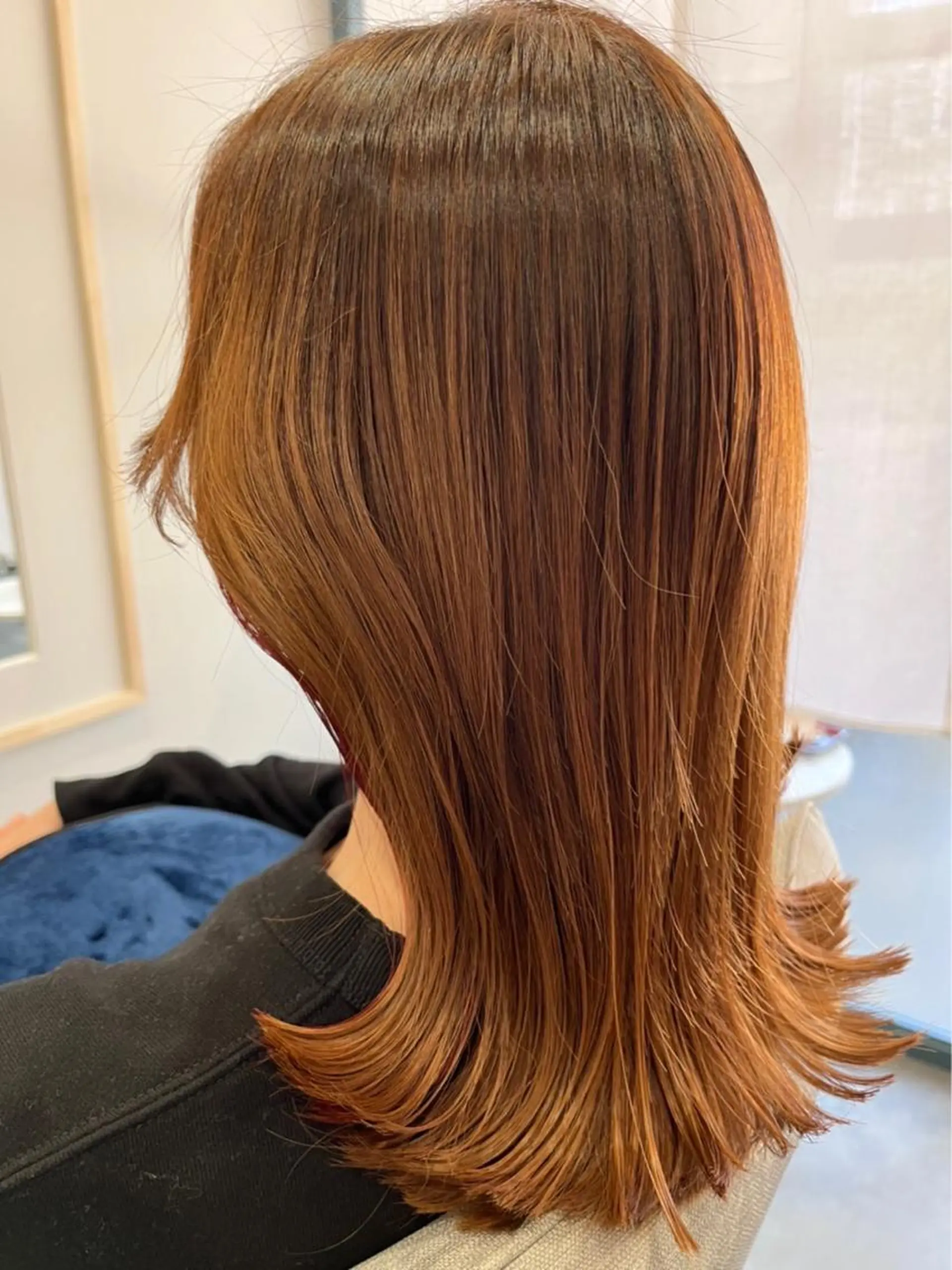 セミロング 【coco.】hair所属・カジカワサキ/髪質 改善/クロスパーマのヘアスタイル