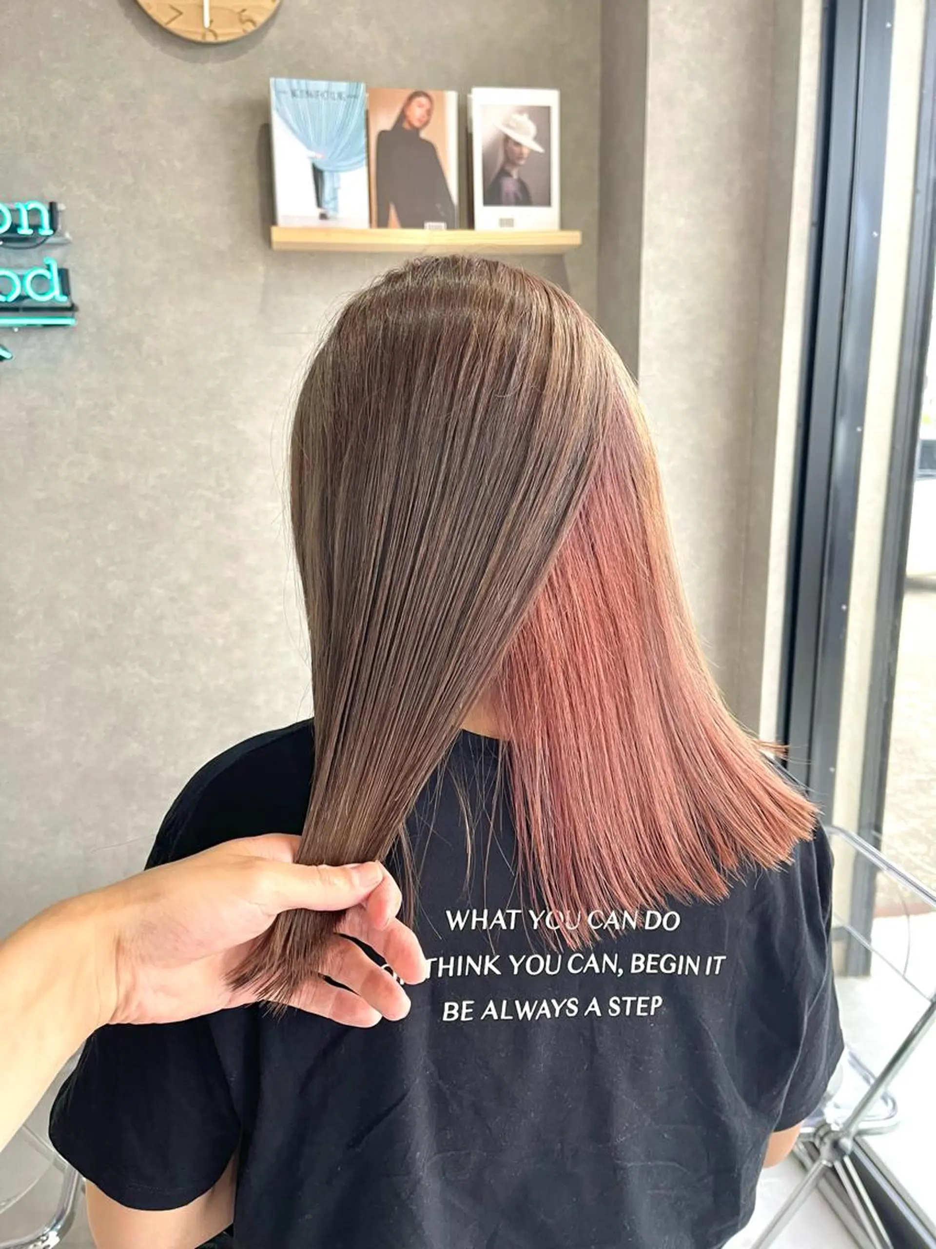 ミディアム カラー カット ヘアカラー トリートメント mood tatemachiのヘアスタイル