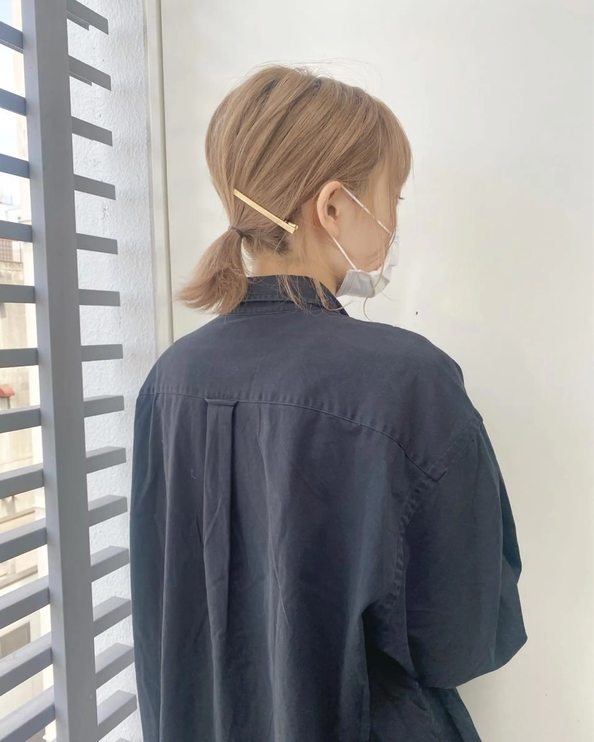 ミディアム カラー 韓国ヘア顔周りカット 艶髪ベージュtamaのヘアスタイル