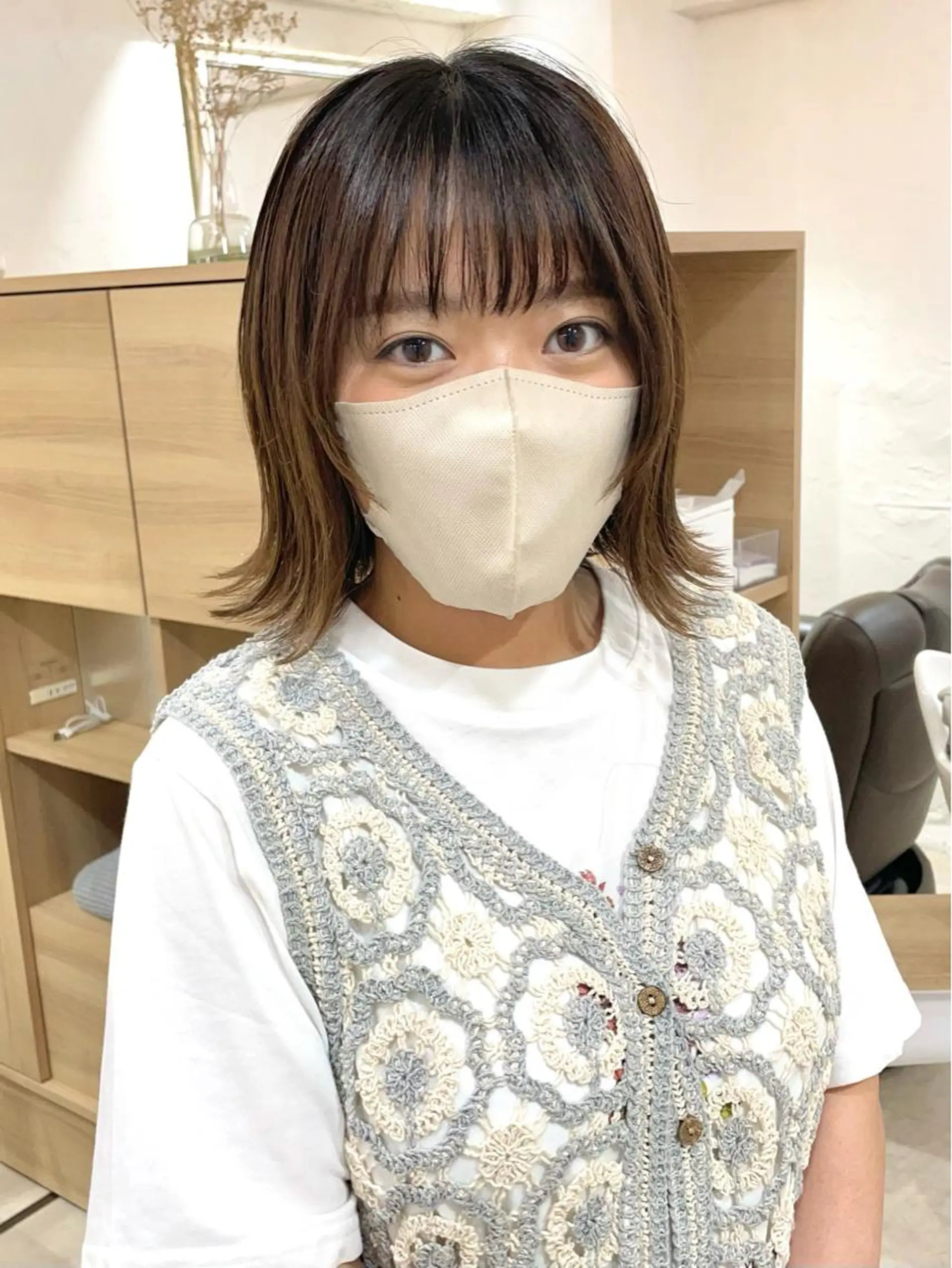 ミディアム カラー 銀座No.1髪質改善 縮毛矯正/本木のヘアスタイル