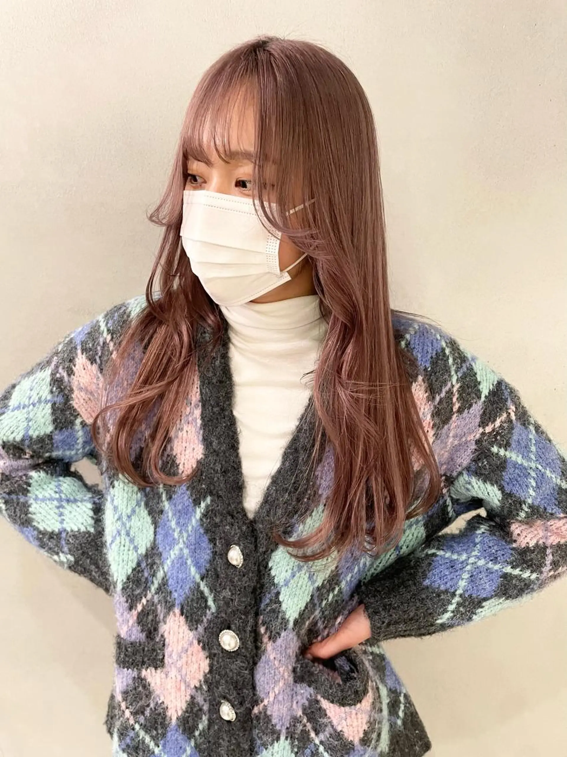 ロング カラー ピンクカラー 心斎橋/ブリーチ minamiのヘアスタイル