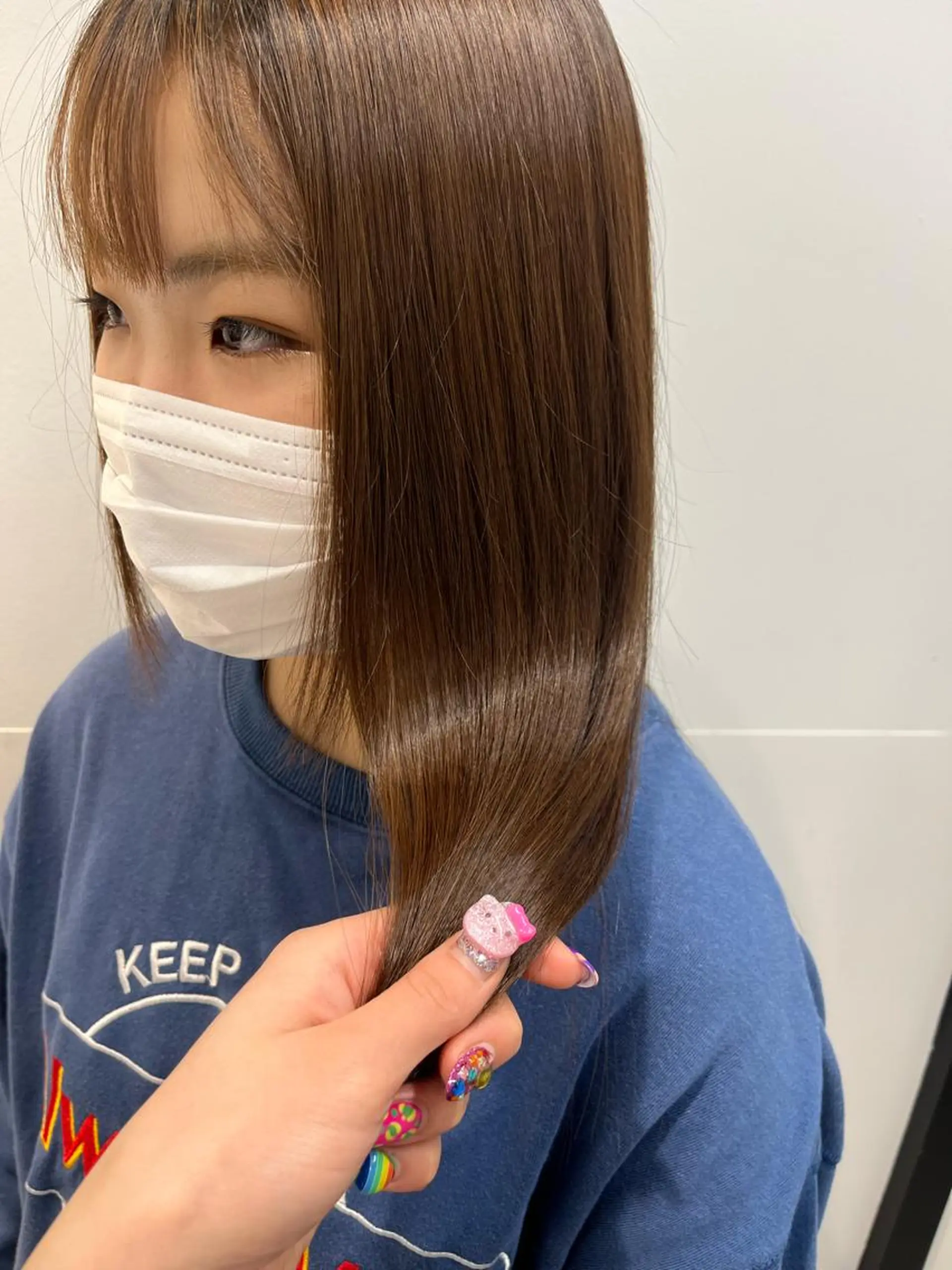 ロング トリートメント 髪質改善/縮毛矯正 艶カラー/珠聡のヘアスタイル