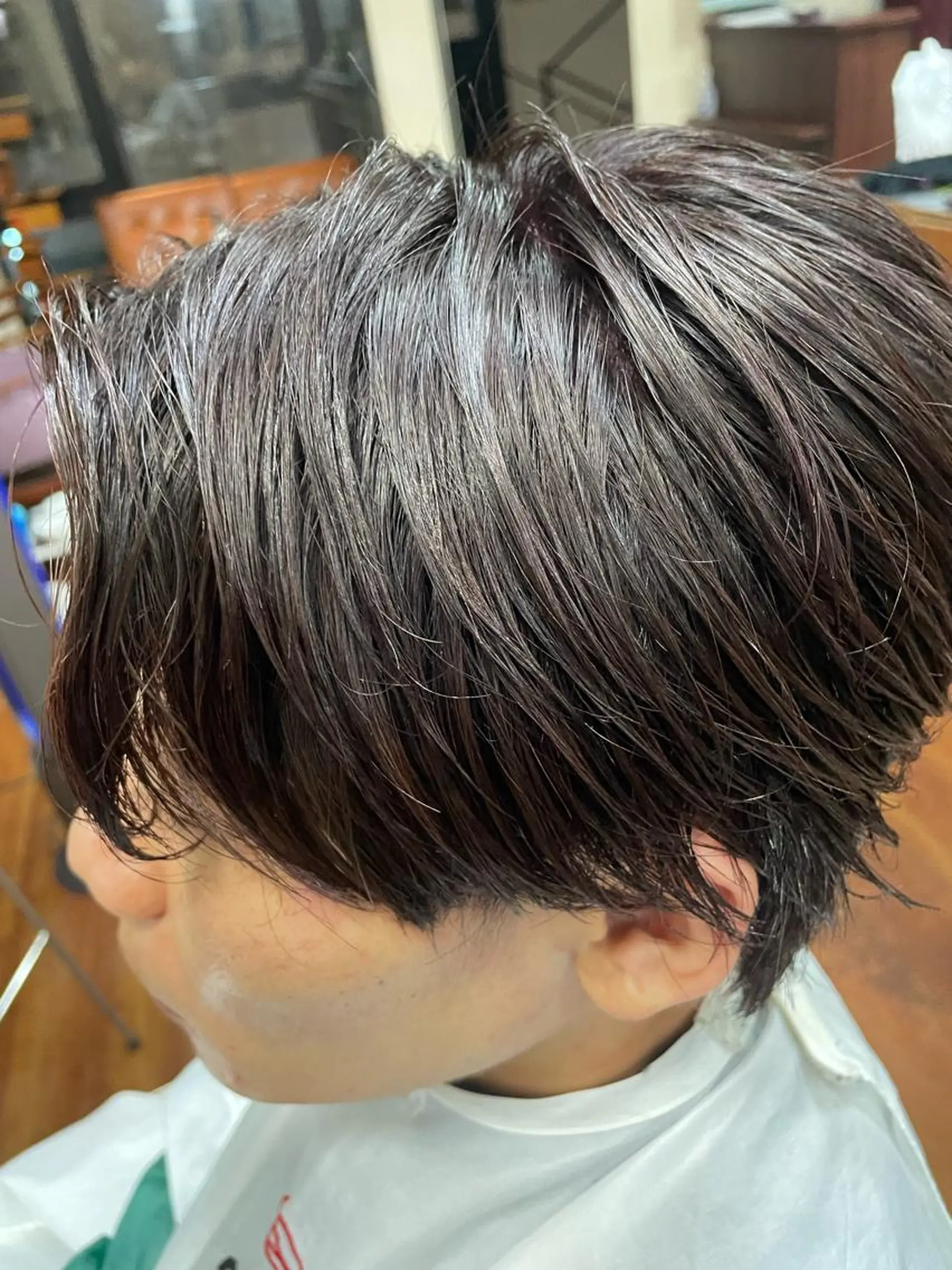ショート カラー メンズ メンズブリーチ ブリーチ ブリーチなしカラー レッドカラー boucle所属・浅岡 昭汰のヘアスタイル