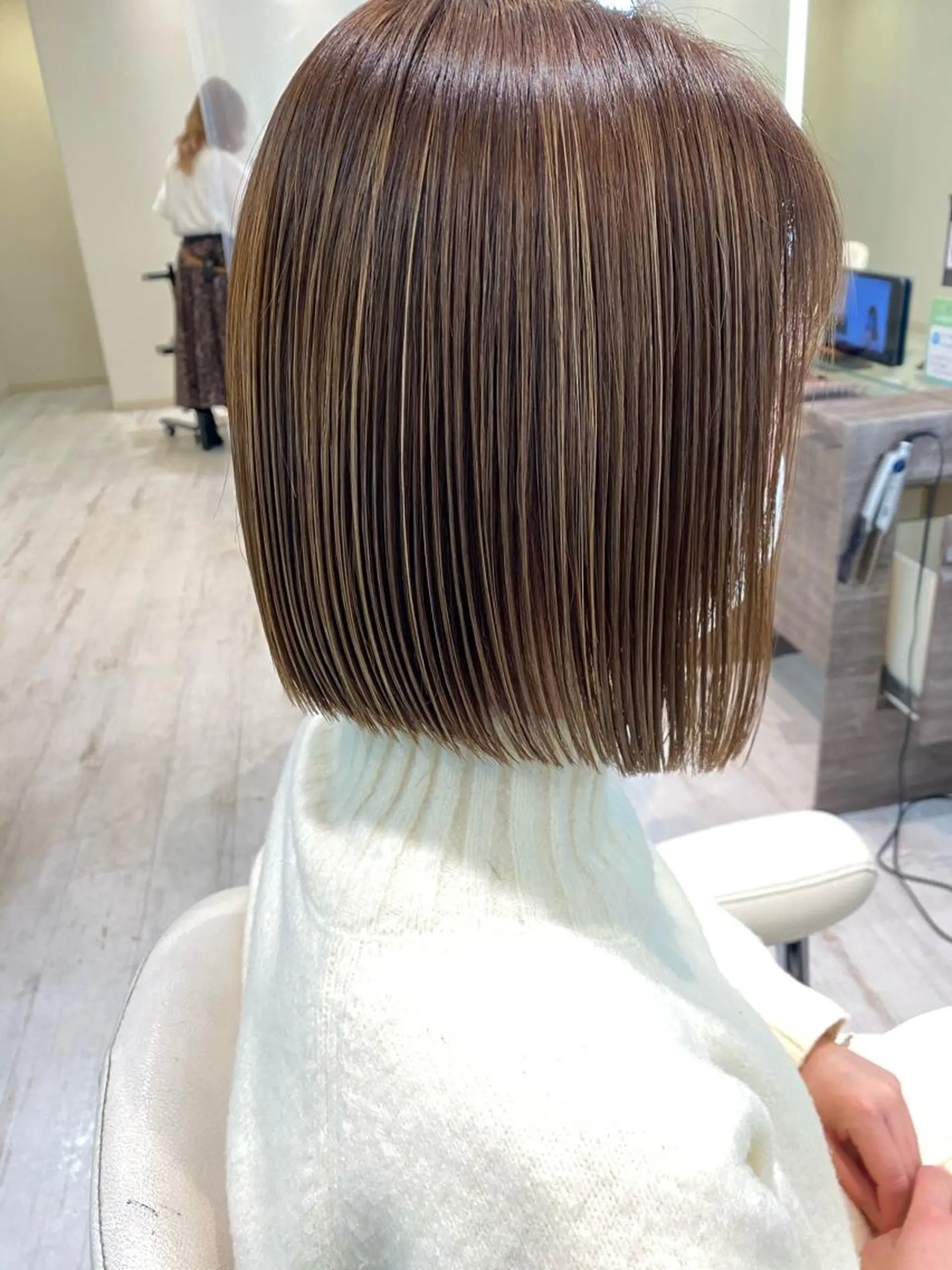 ショート カラー ハイライトカラー イルミナカラー ハイライト ショート/ボブ🌿 大野ちかのヘアスタイル