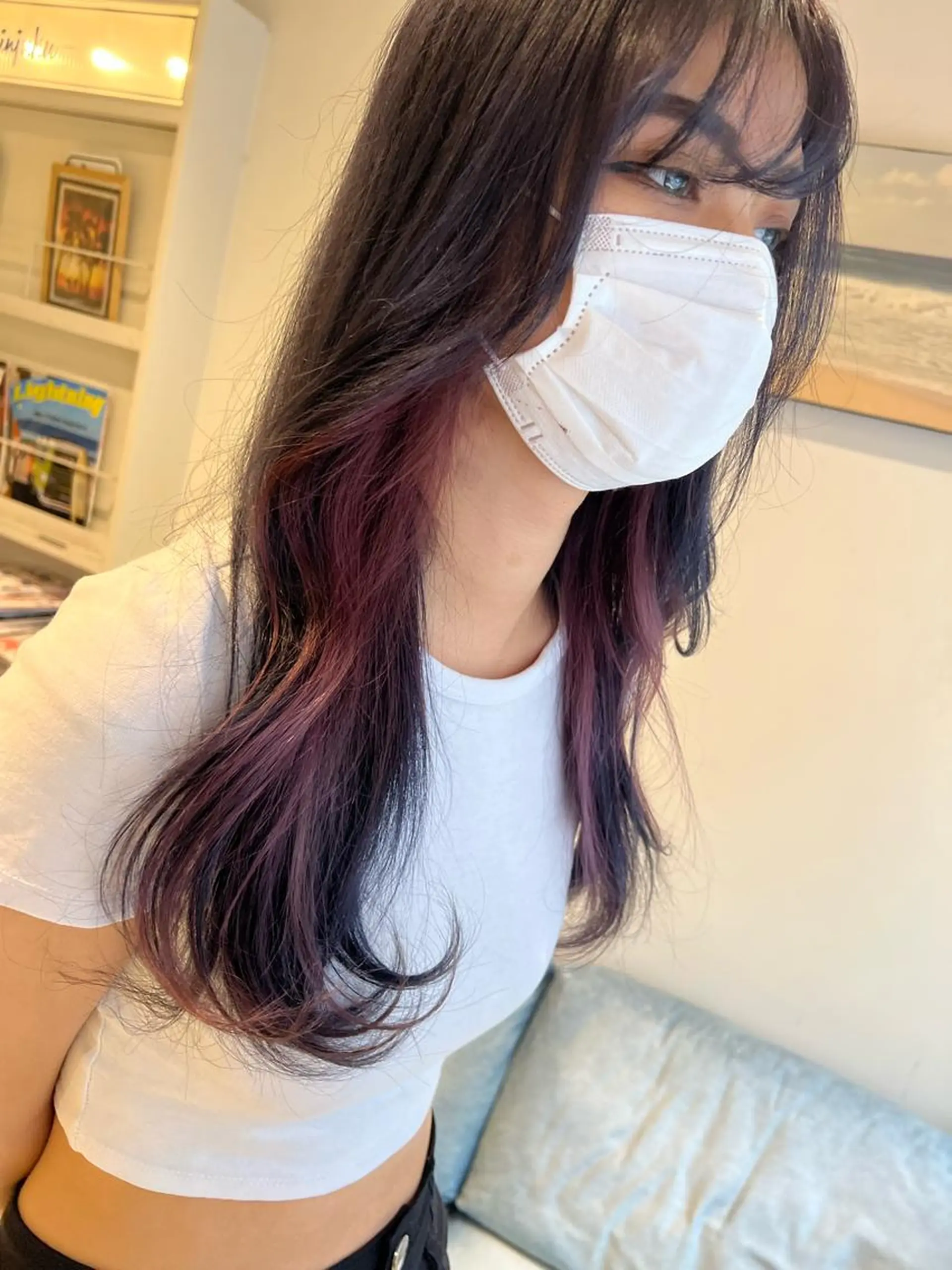 ロング カラー インナーカラー ヘアカラー トリートメント 渋谷ハイトーン/ デザインカラー阿部のヘアスタイル