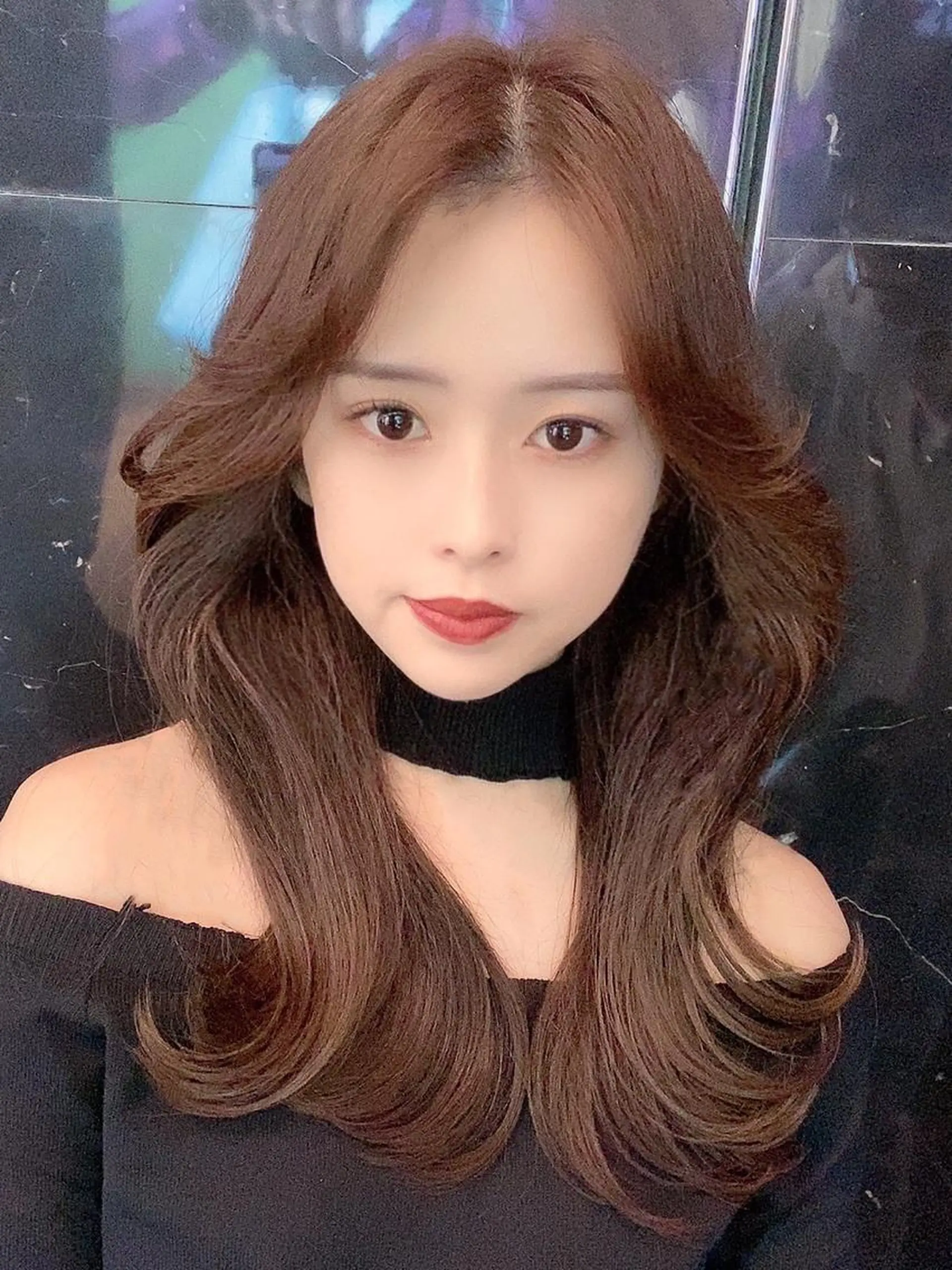 セミロング くびれヘア 韓国風ヘア 韓国ヘア🇰🇷髪質 改善たけるのヘアスタイル