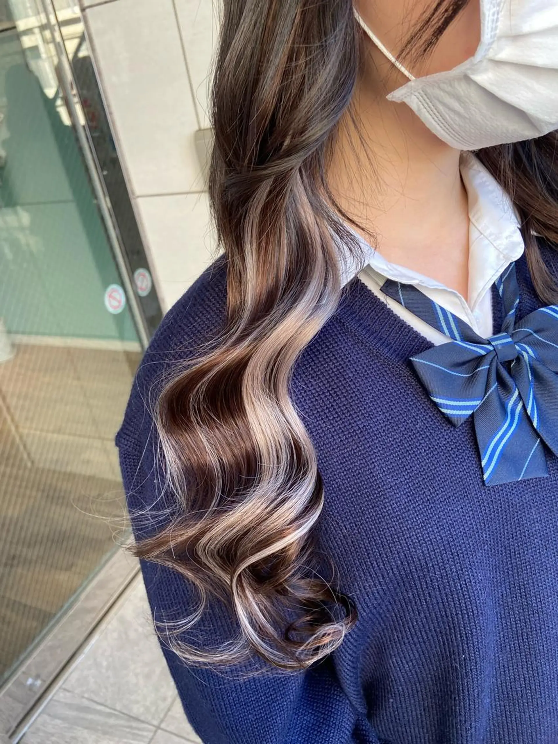 ロング カラー プルエクステ エクステ エクステ 🧸プルエクステ❤︎ ネイルKAO🧸のヘアスタイル