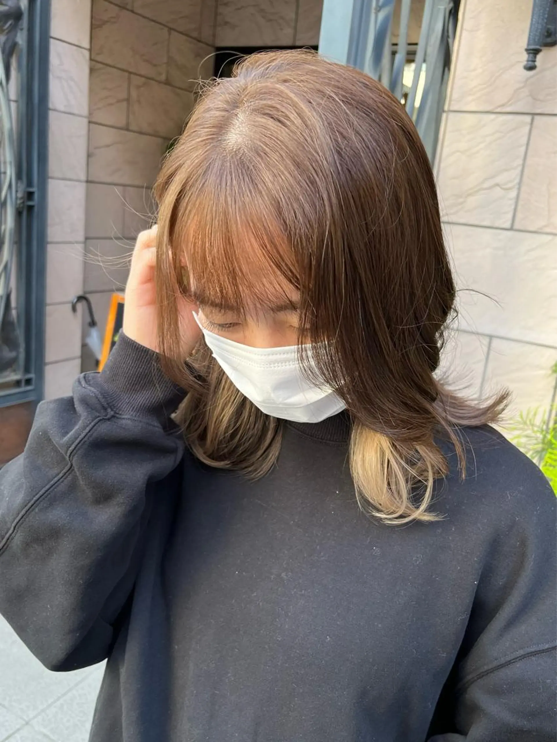 ショート カラー アッシュ ベージュカラー 透明感カラー インナーカラー ホワイトベージュ ヘアカラー SHIAN 八王子👼鬼塚さやかのヘアスタイル