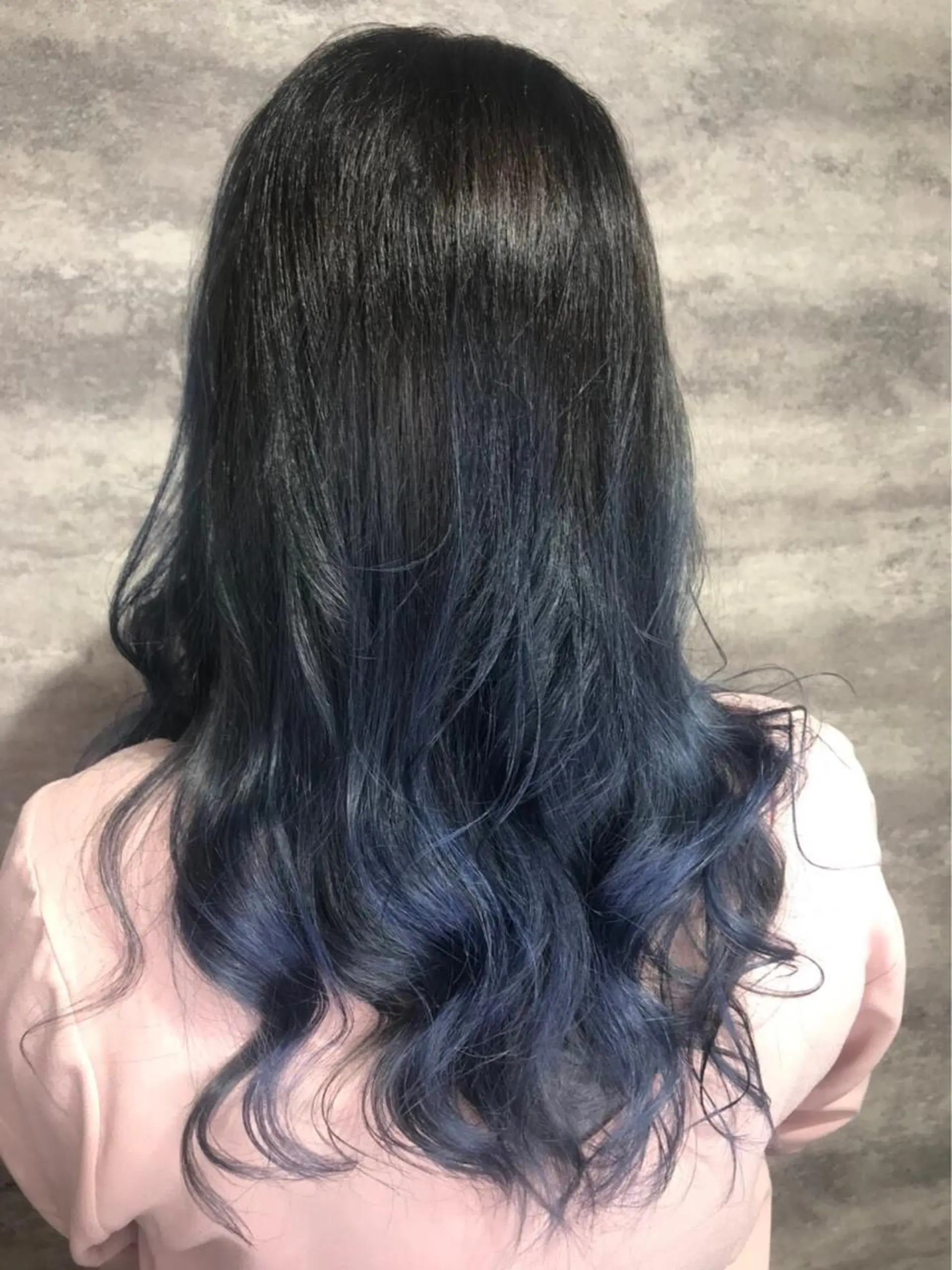 セミロング カラー ブルーカラー ネイビーカラー 🫟Blanco🫟 Color&Careのヘアスタイル