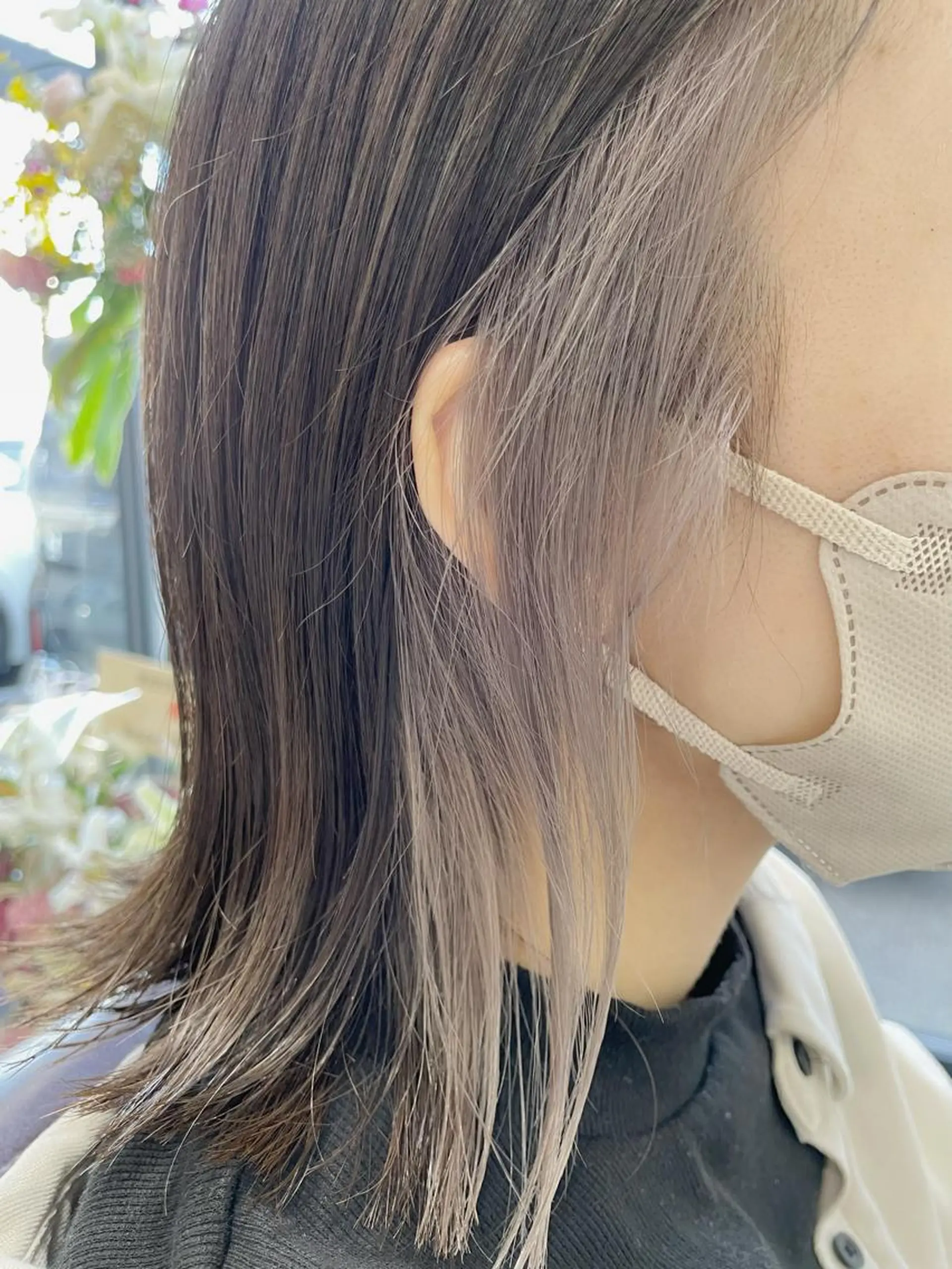 ミディアム カラー グレージュ インナーカラー ヘアカラー トリートメント 💎韓国カラー Giness坂下巧のヘアスタイル