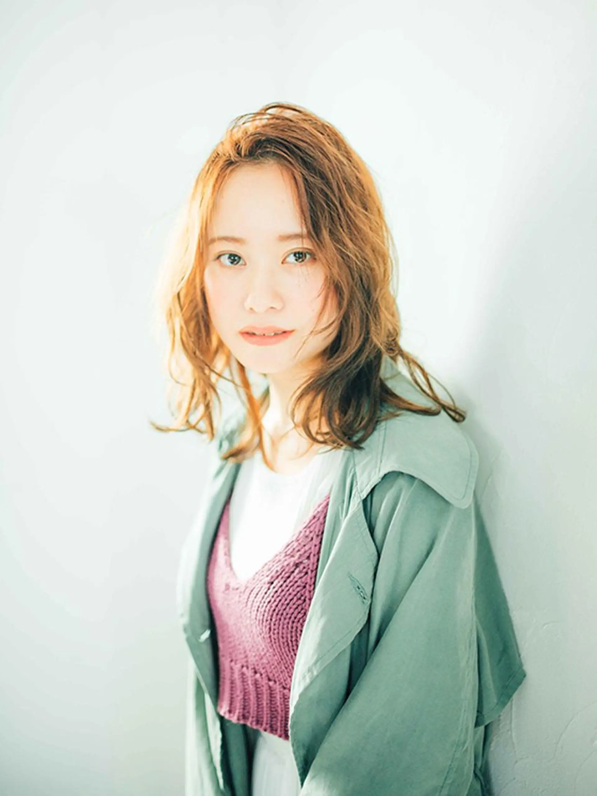 セミロング カラー パーマ ヘアアレンジ 【公式】amble luxe池袋東口🩷のヘアスタイル