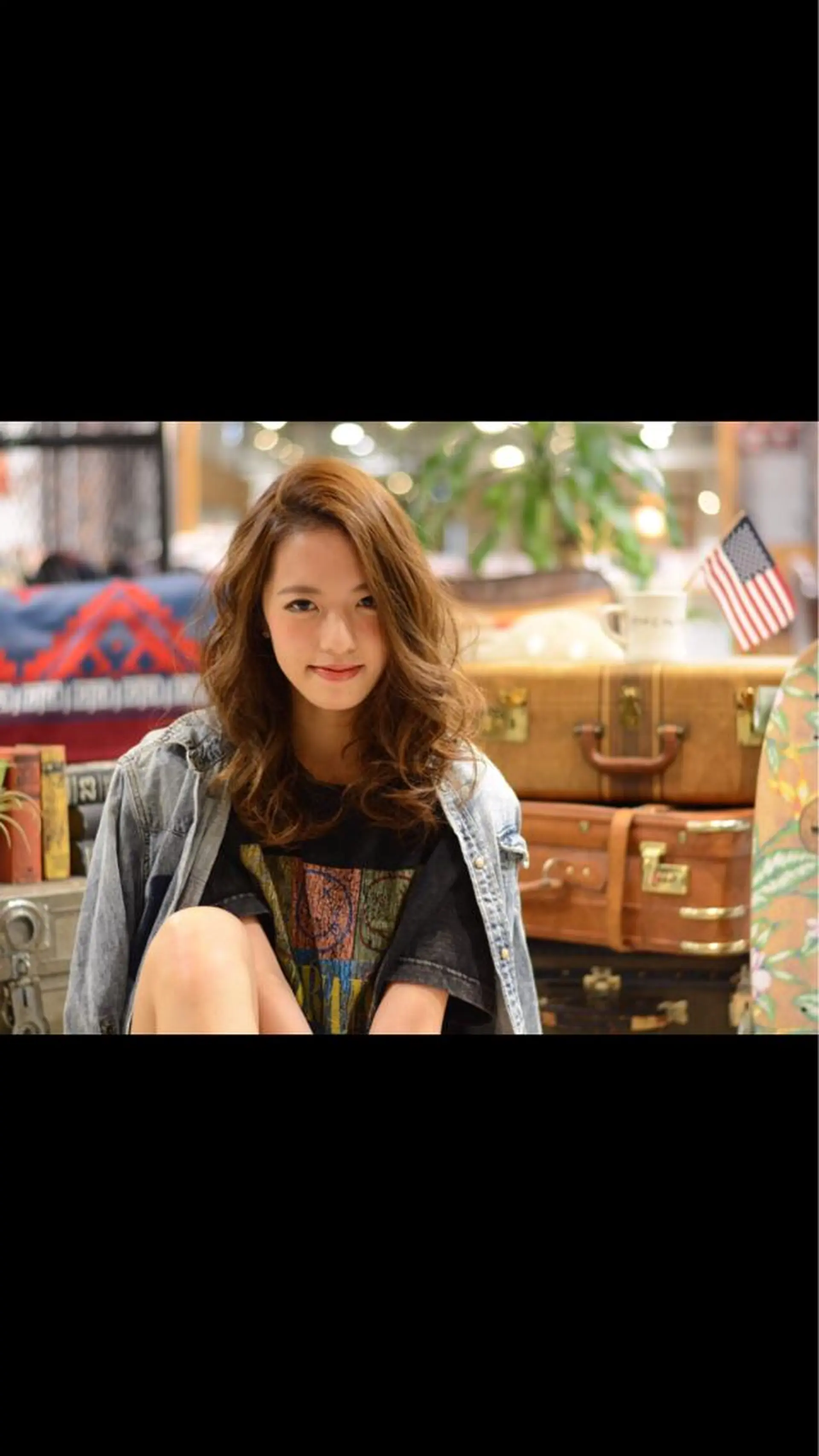 セミロング カラー パーマ ヘアアレンジ メンズ キッズ かきあげバング Forest. -髪質改善-のヘアスタイル