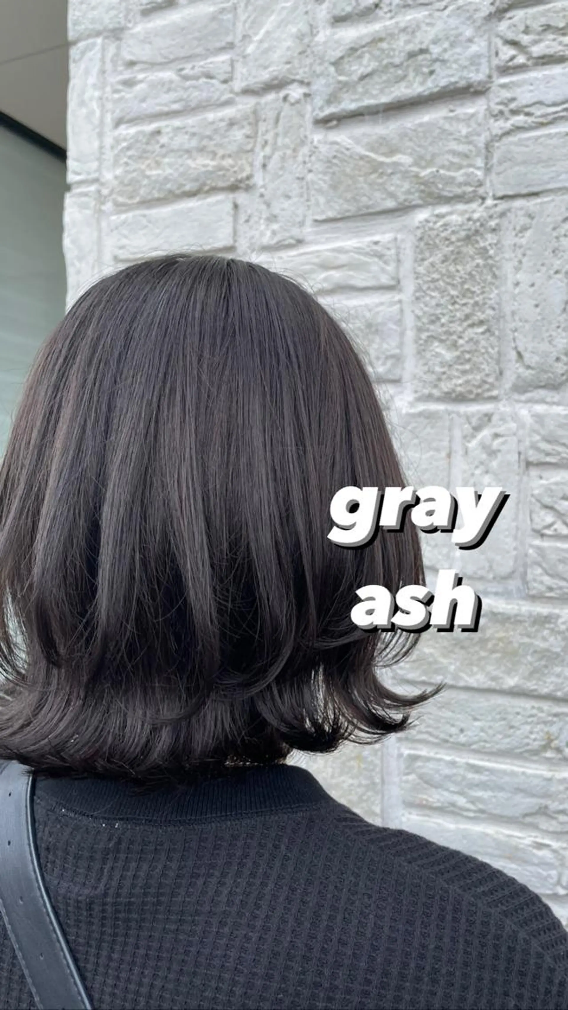 ミディアム カラー ボブレイヤー アッシュ アッシュグレー 透明感カラー ボブ たなか りなのヘアスタイル