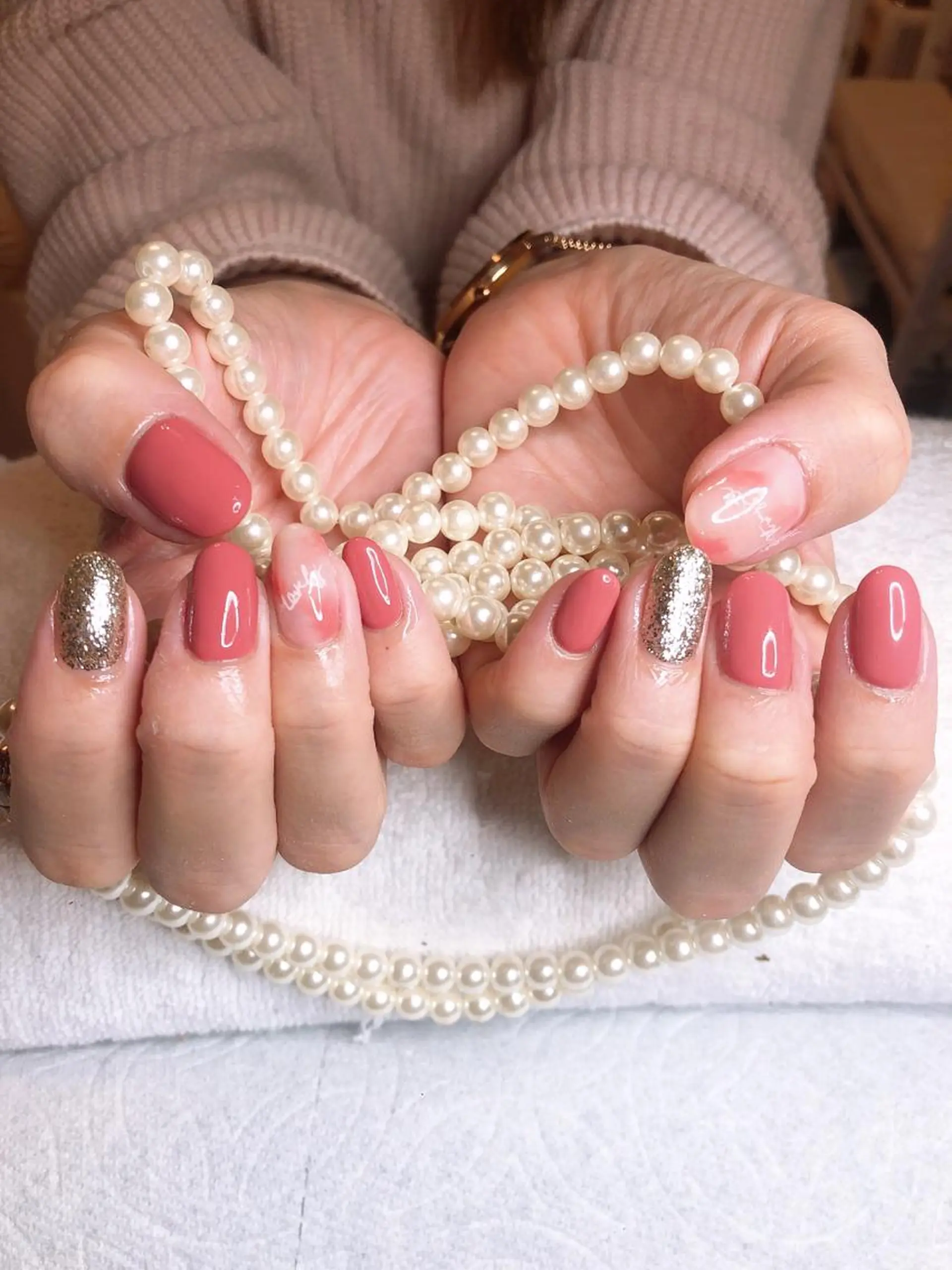 ミディアム ネイル 長さ出し専門 nynaのネイルデザイン