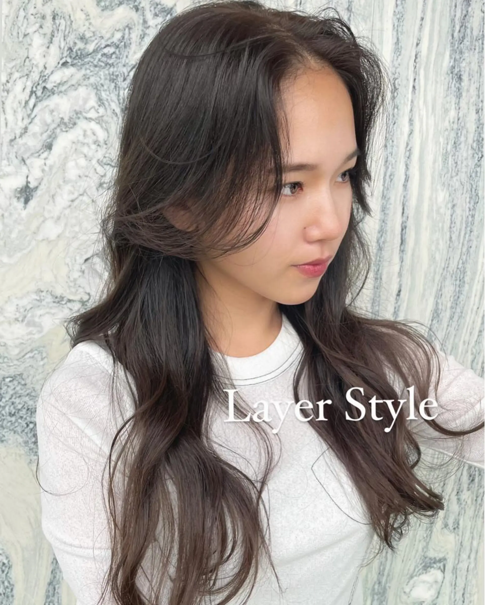 ロング カラー カット LANVERY所属・うる艶ヘア💐 艶ハイトーン💐彩夏のヘアスタイル