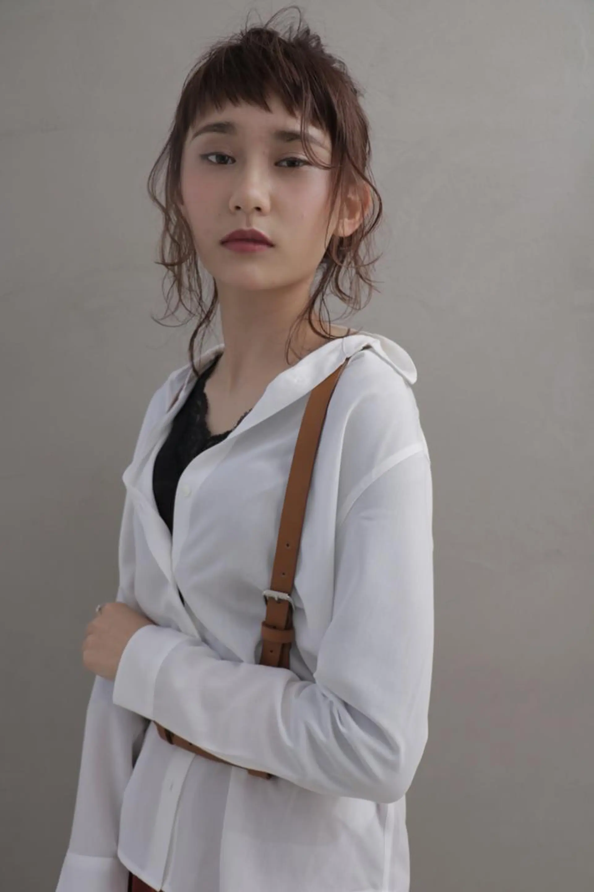 ミディアム カラー ミディアムパーマ アッシュ ベージュカラー ボブ 代表　土屋ヒロユキ ショートカットのヘアスタイル