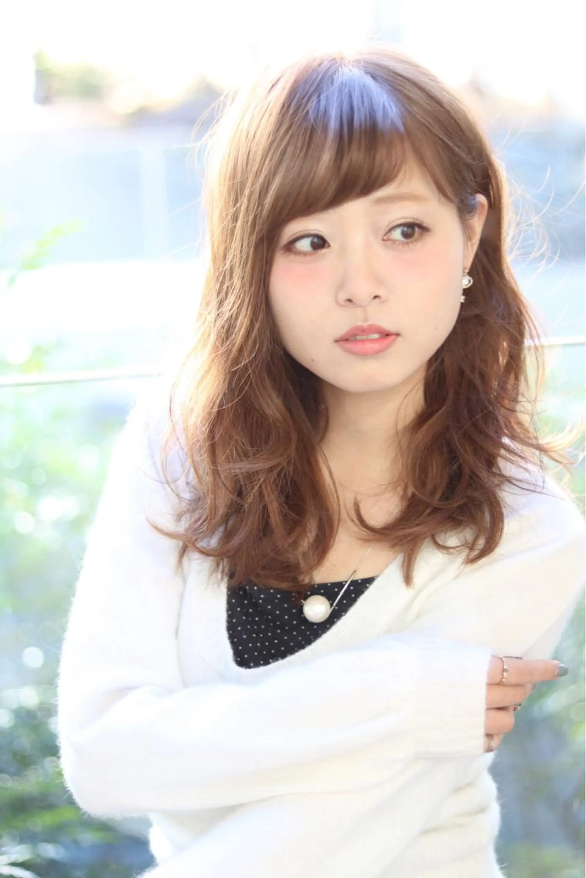 ミディアム セミロング カラー パーマ ヘアアレンジ 髪質改善//縮毛矯正 This表参道のヘアスタイル