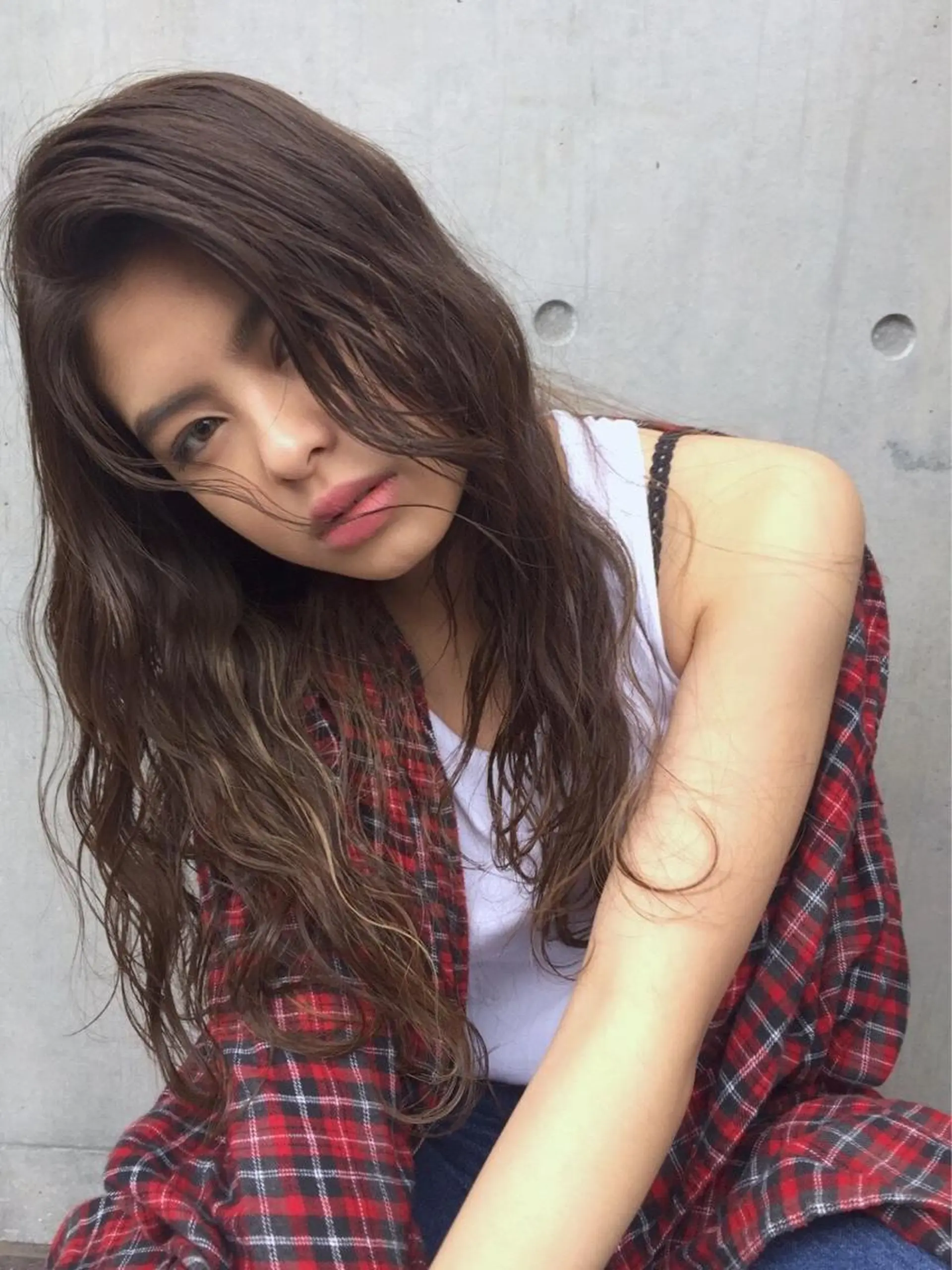 ロング カラー パーマ ヘアアレンジ ☃️髪質改善🉐割✨ ❄️“ever”❄️のヘアスタイル