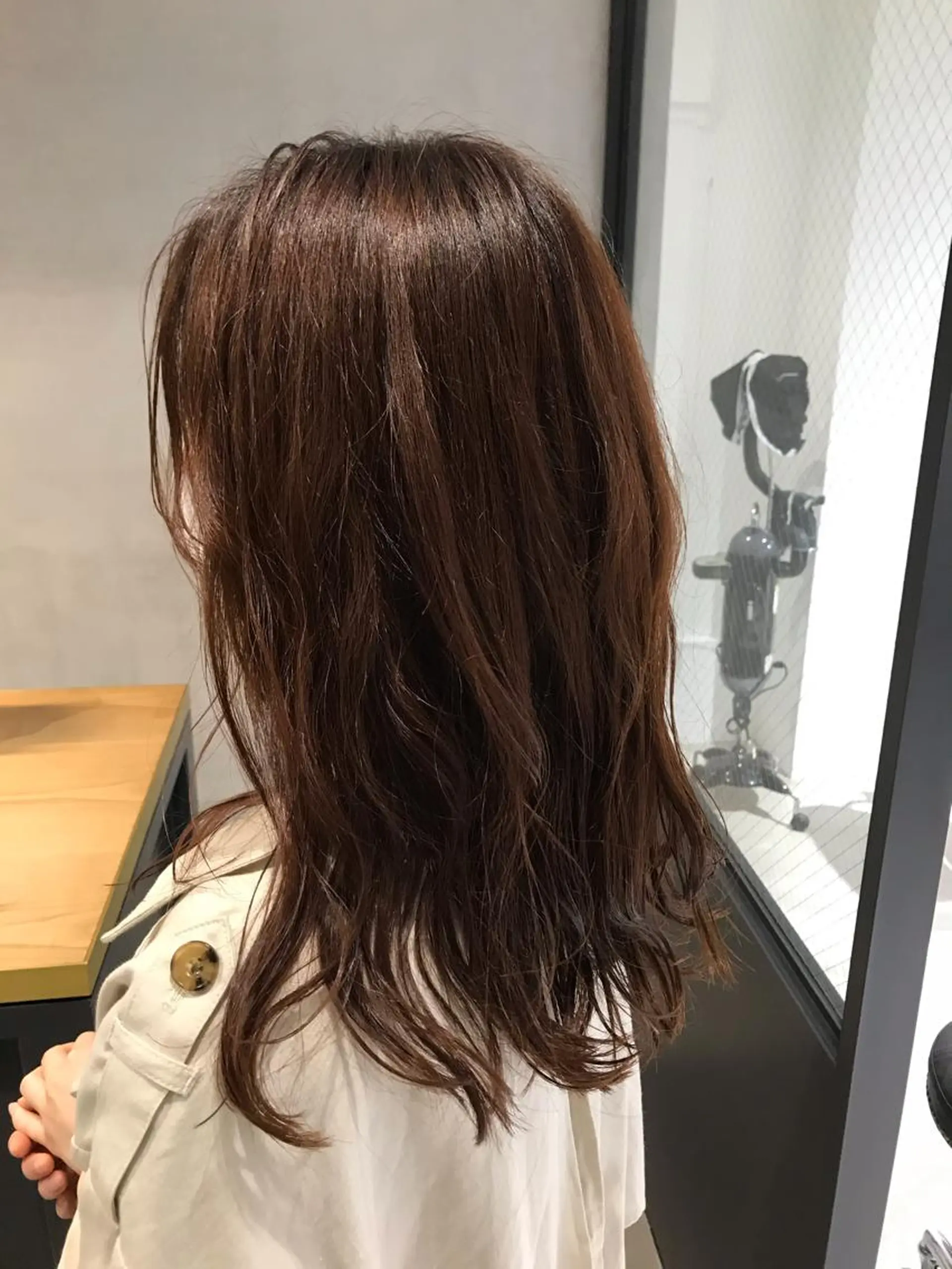 セミロング カラー 暖色カラー🍊 ボブ🌿顔周りcutのヘアスタイル