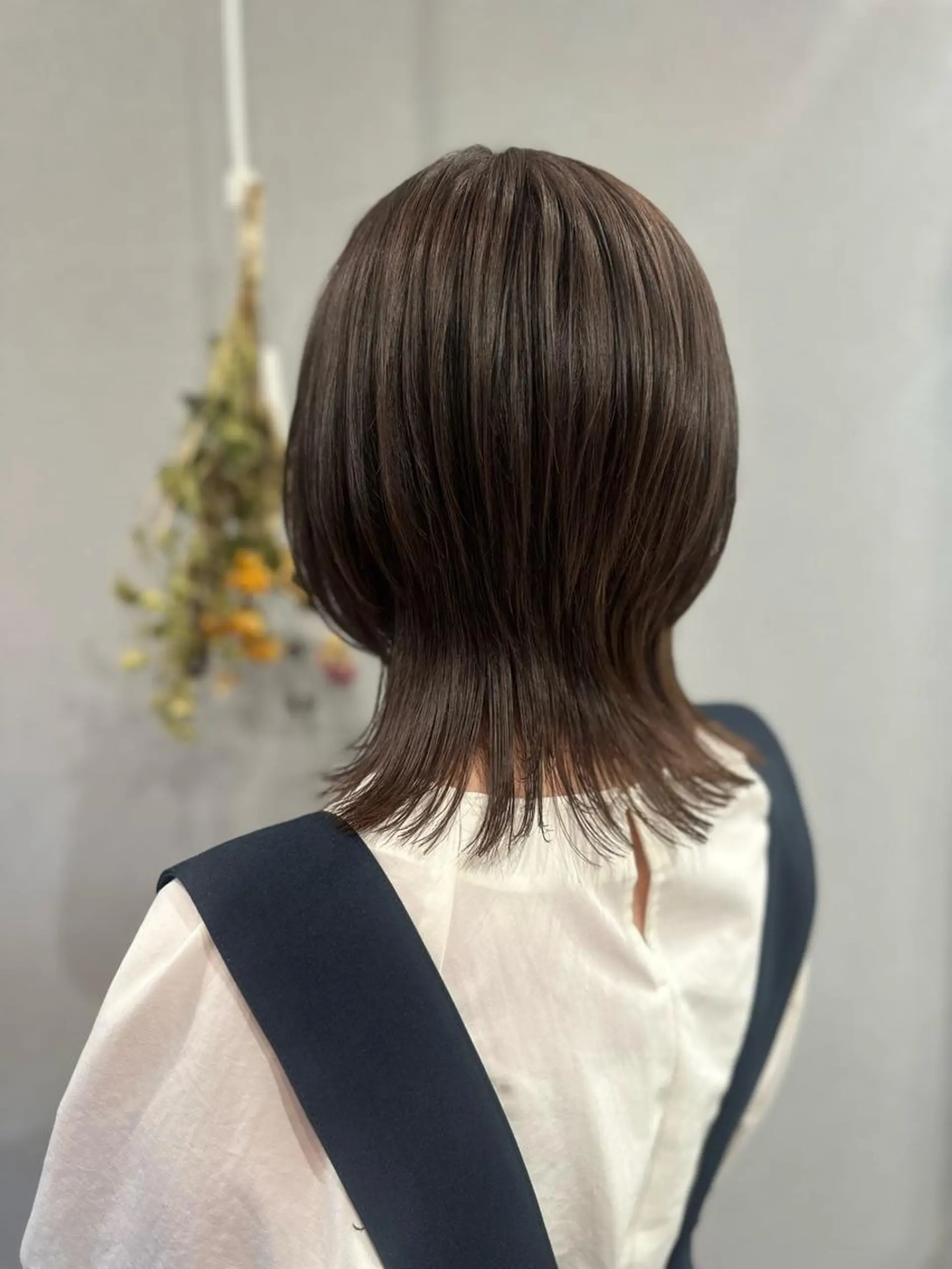 ミディアム カラー パープルカラー ウルフカット カット ヘアカラー トリートメント K Harukaのヘアスタイル