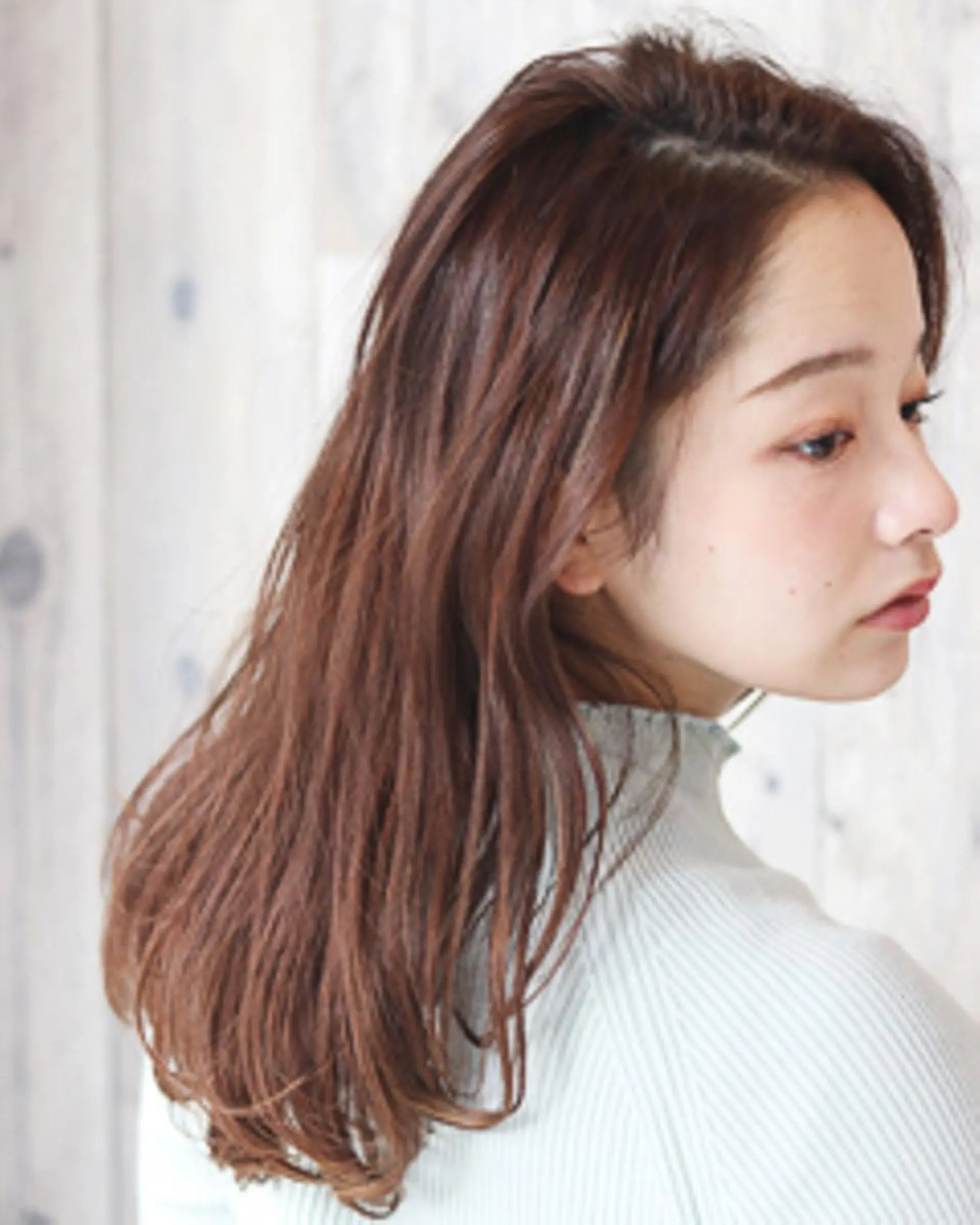 セミロング カラー 髪質改善 レイヤーカット サラ艶髪が得意/ 新崎CRISTINAのヘアスタイル