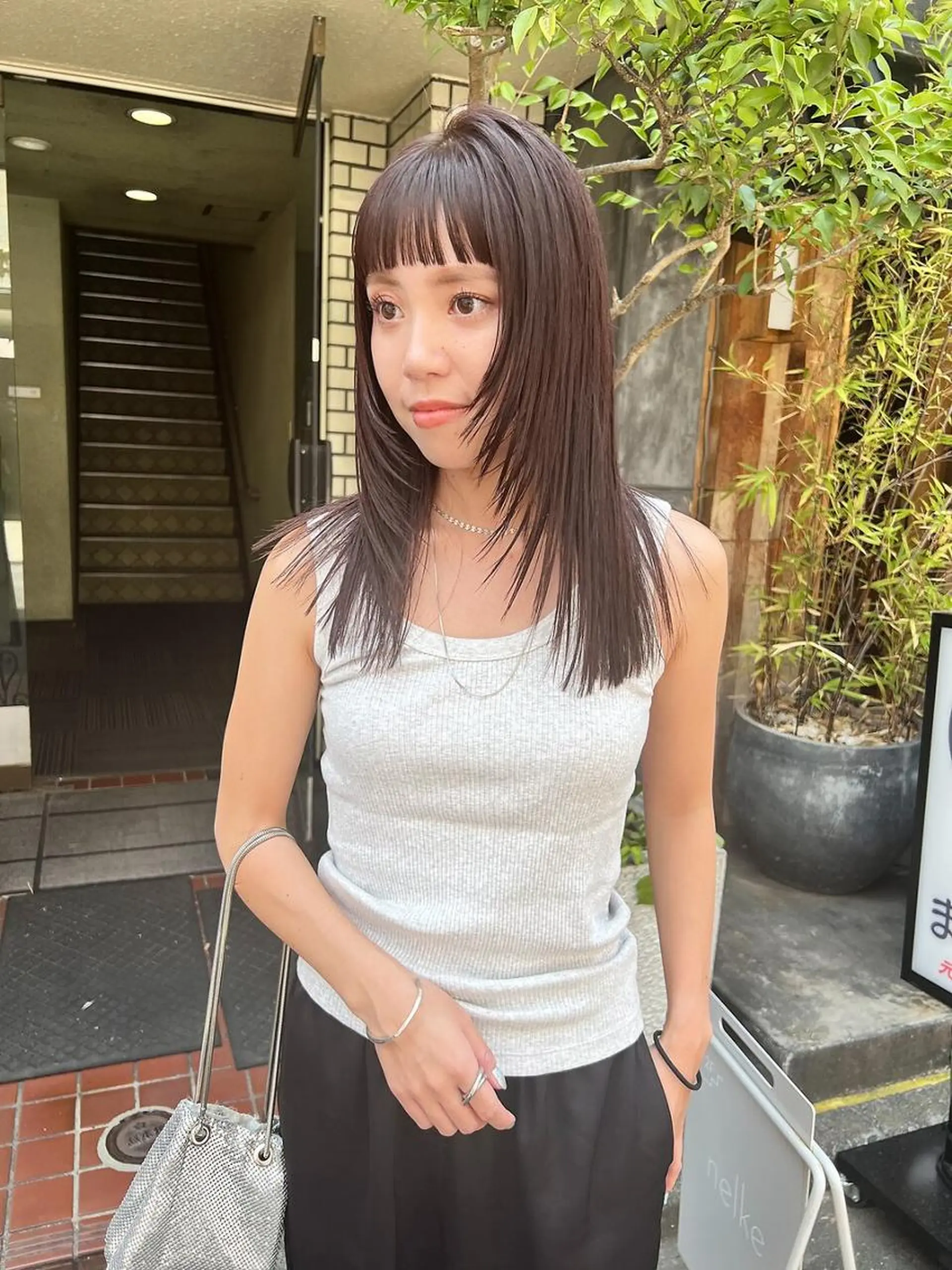 セミロング カット トリートメント nelke/レイヤー 立川/ブリーチのヘアスタイル