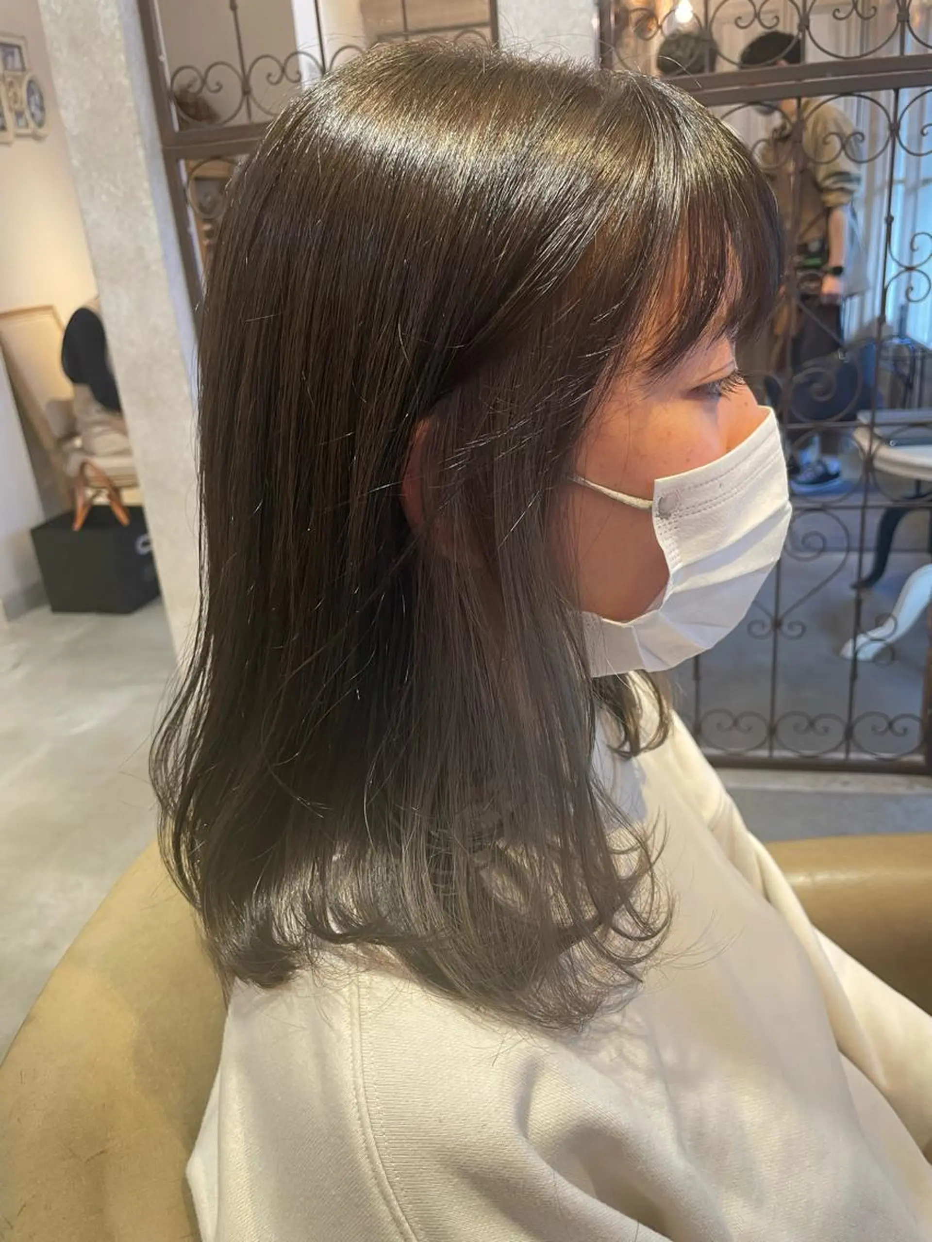 ミディアム カラー パーマ ヘアアレンジ キッズ インナーカラー 韓国♡ワンホン系 ♡YURIのヘアスタイル