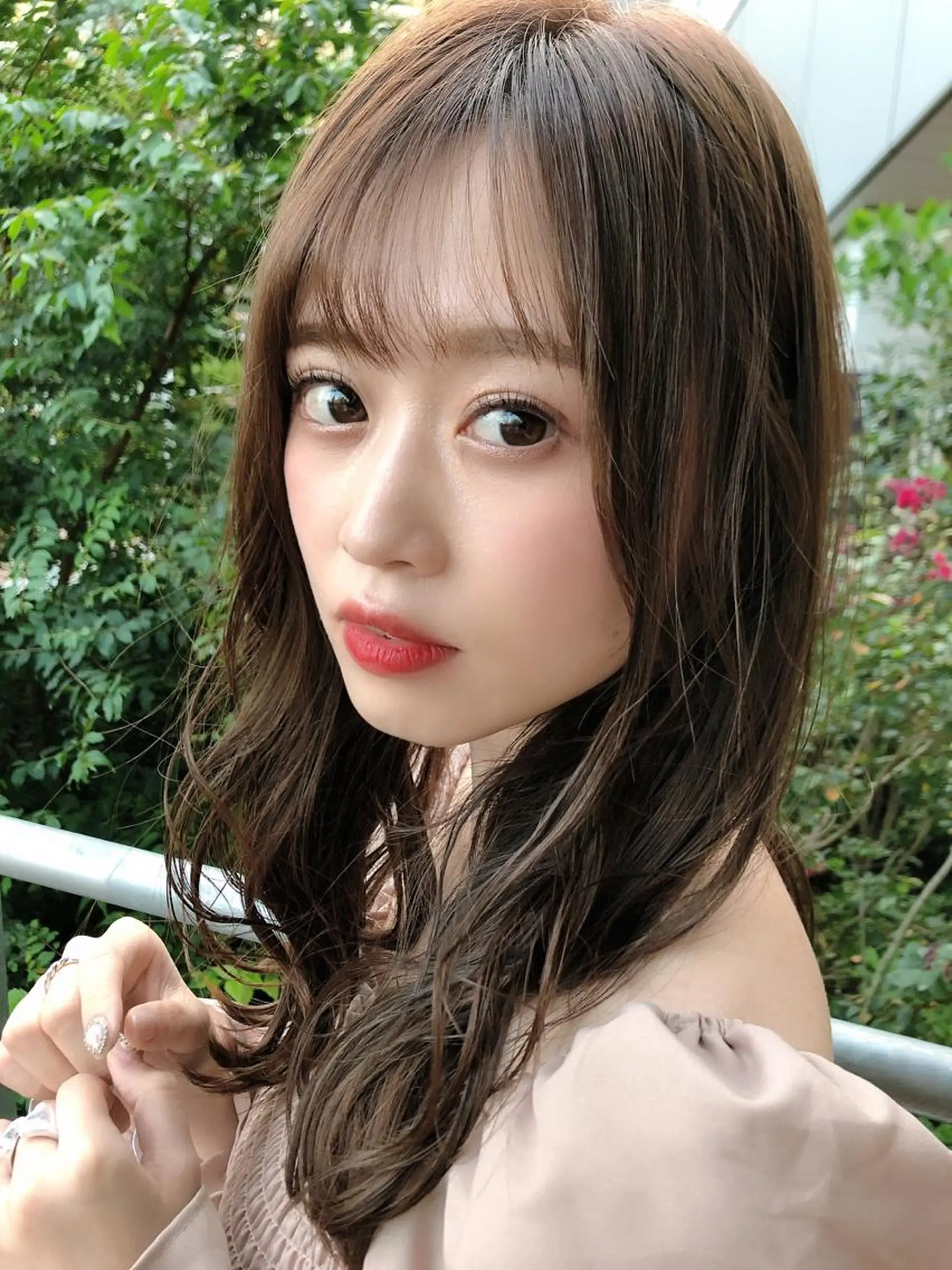 セミロング カラー ヘアアレンジ 顔周りカット/髪質改 善/新宿/畑中稔里のヘアスタイル