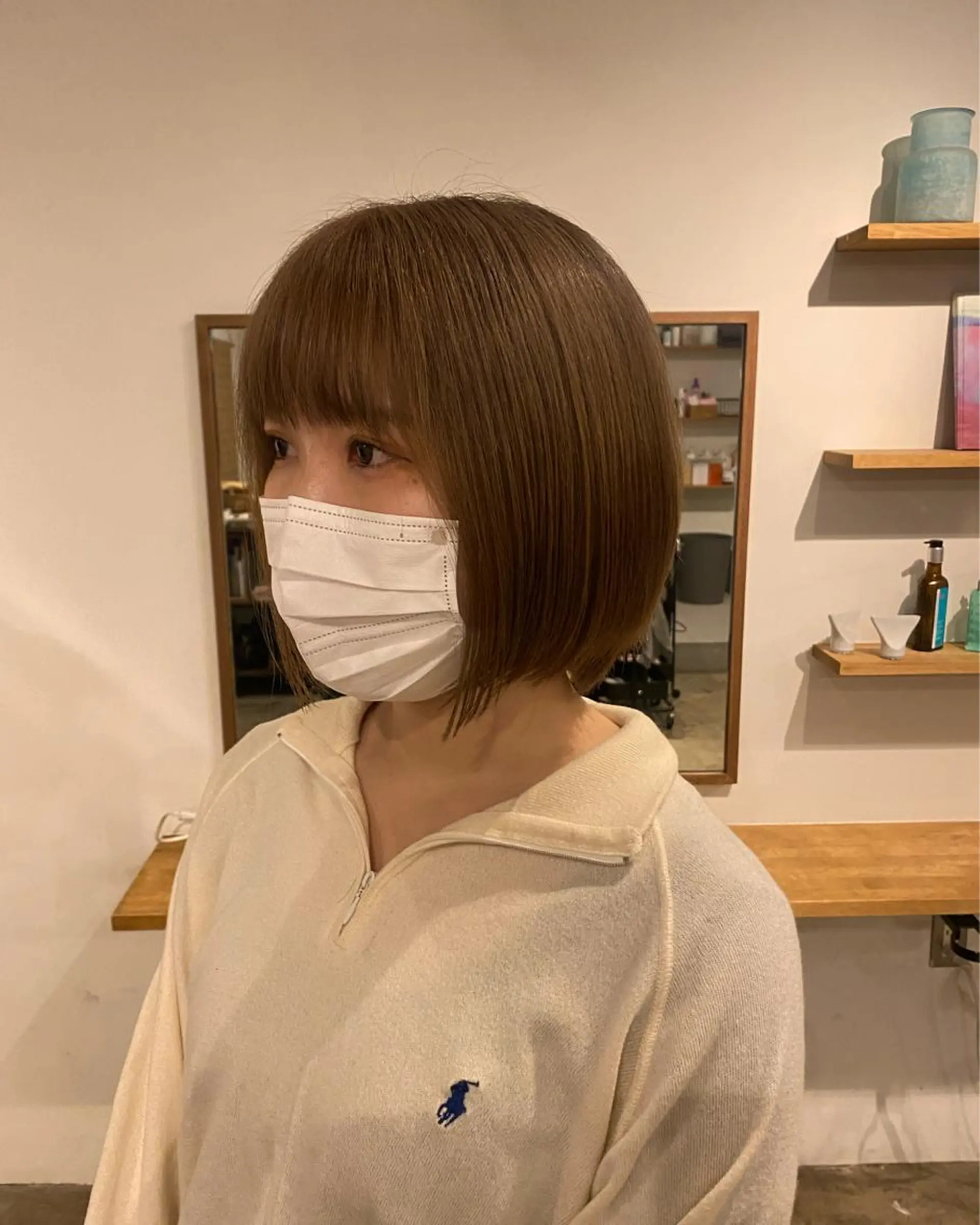 ショート カラー 透明感カラー china/ボブ /ブリーチカラーのヘアスタイル