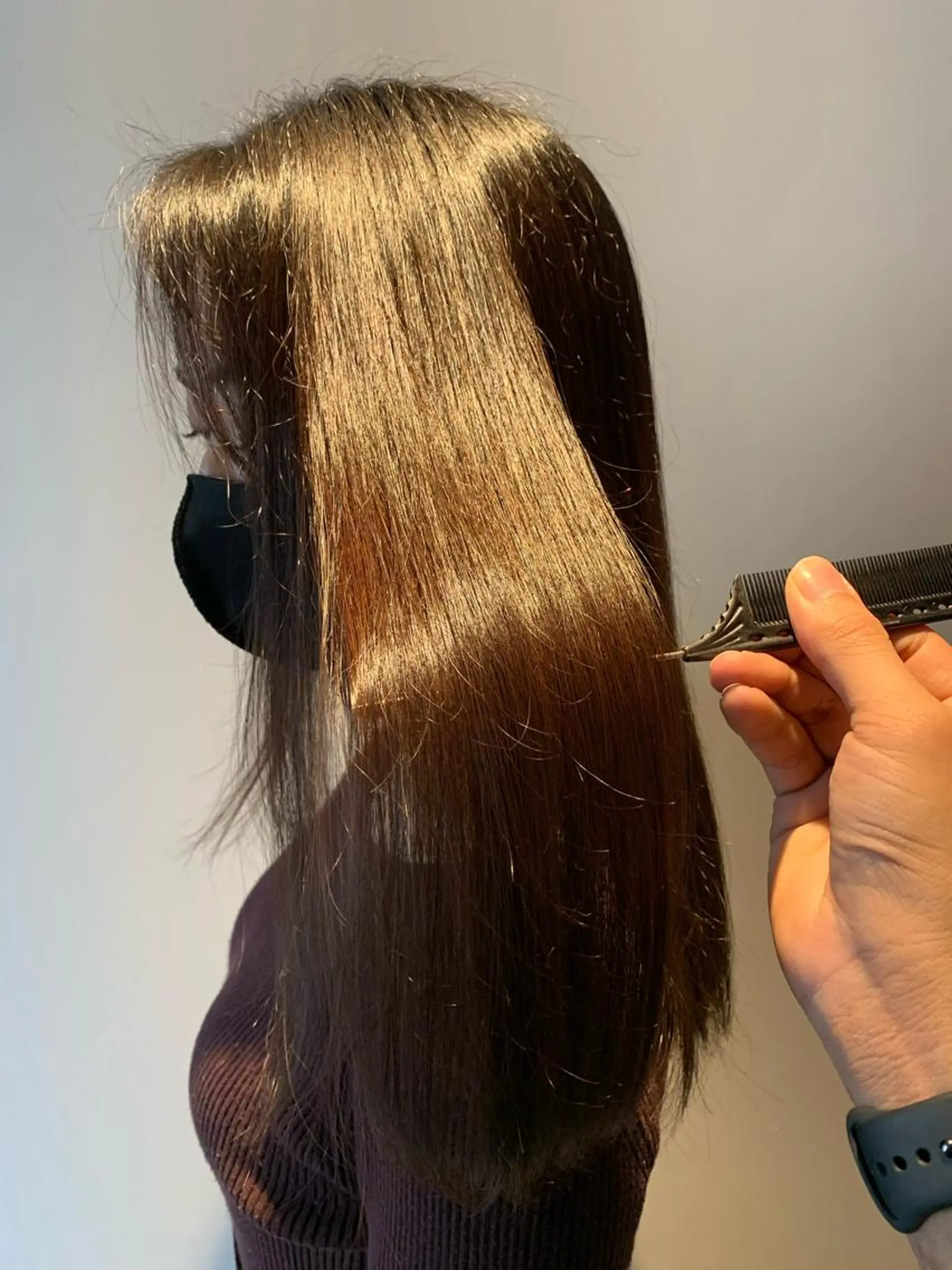 ロング 髪質改善 上品艶感カラーのヘアスタイル