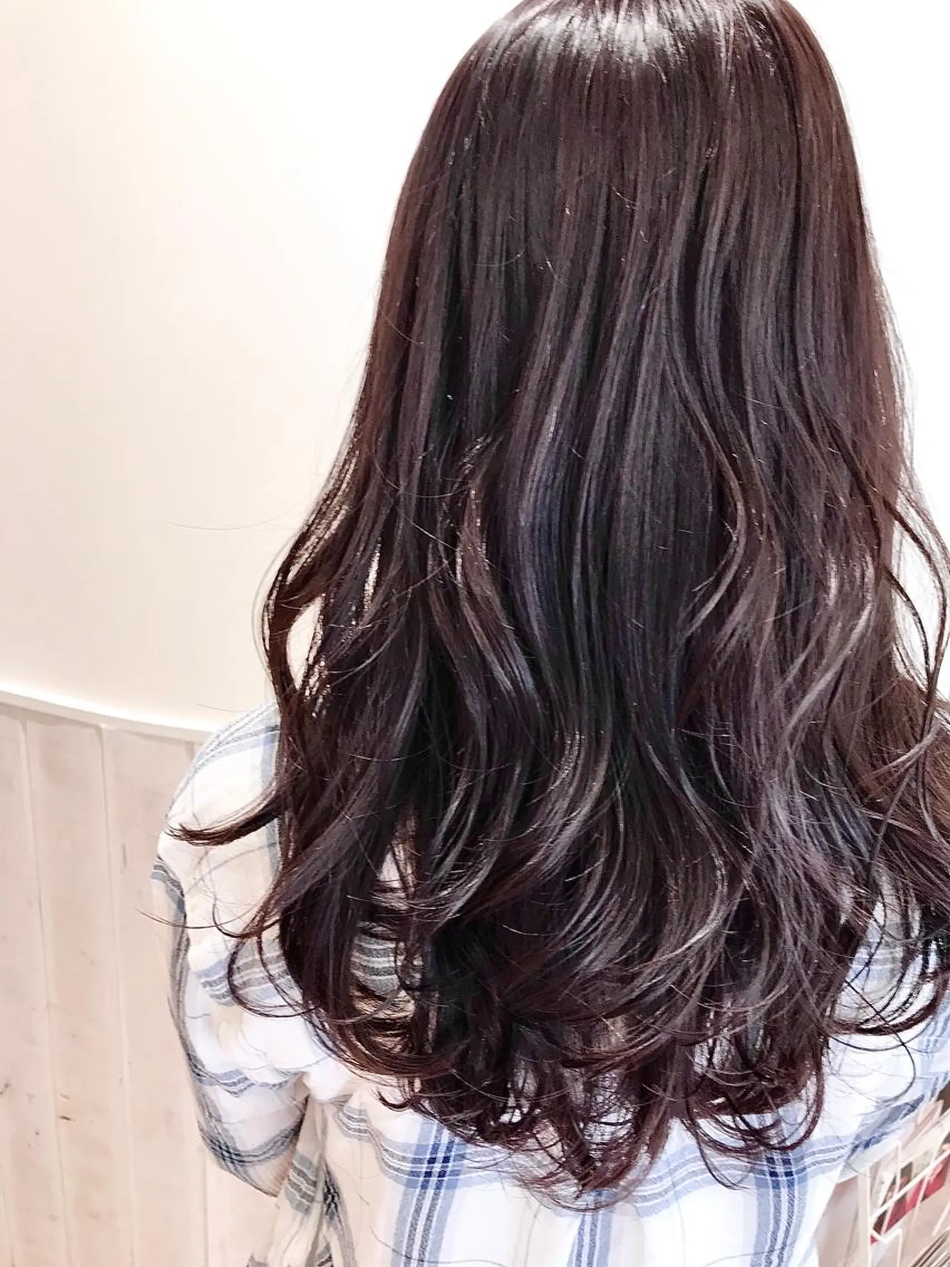 セミロング カラー にしだ まりえのヘアスタイル