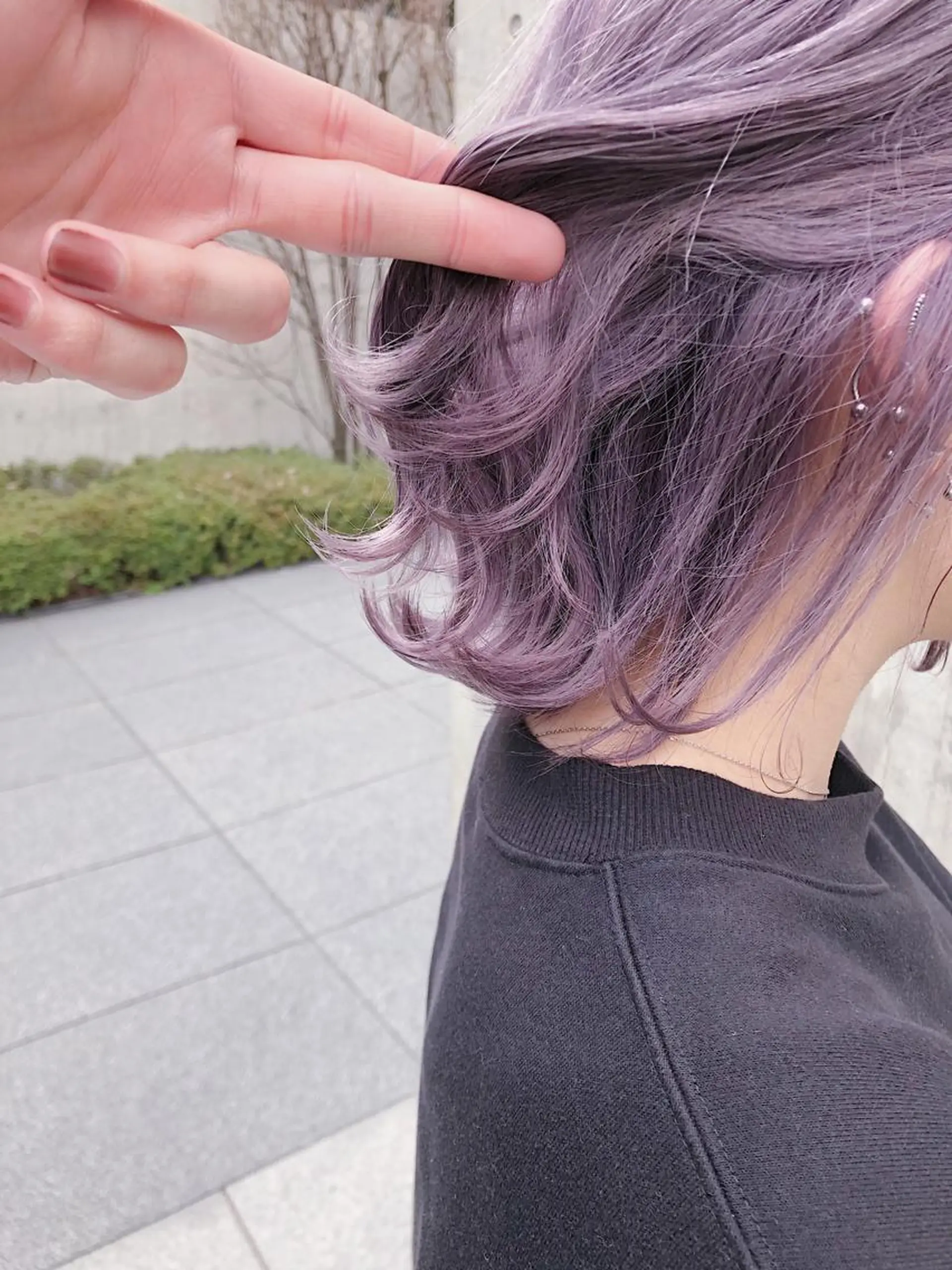 ショート カラー ヘアアレンジ メンズ キッズ ヘアカラー トリートメント ヘアセット 💟Chloe原宿店 🩶ハイトーンのヘアスタイル
