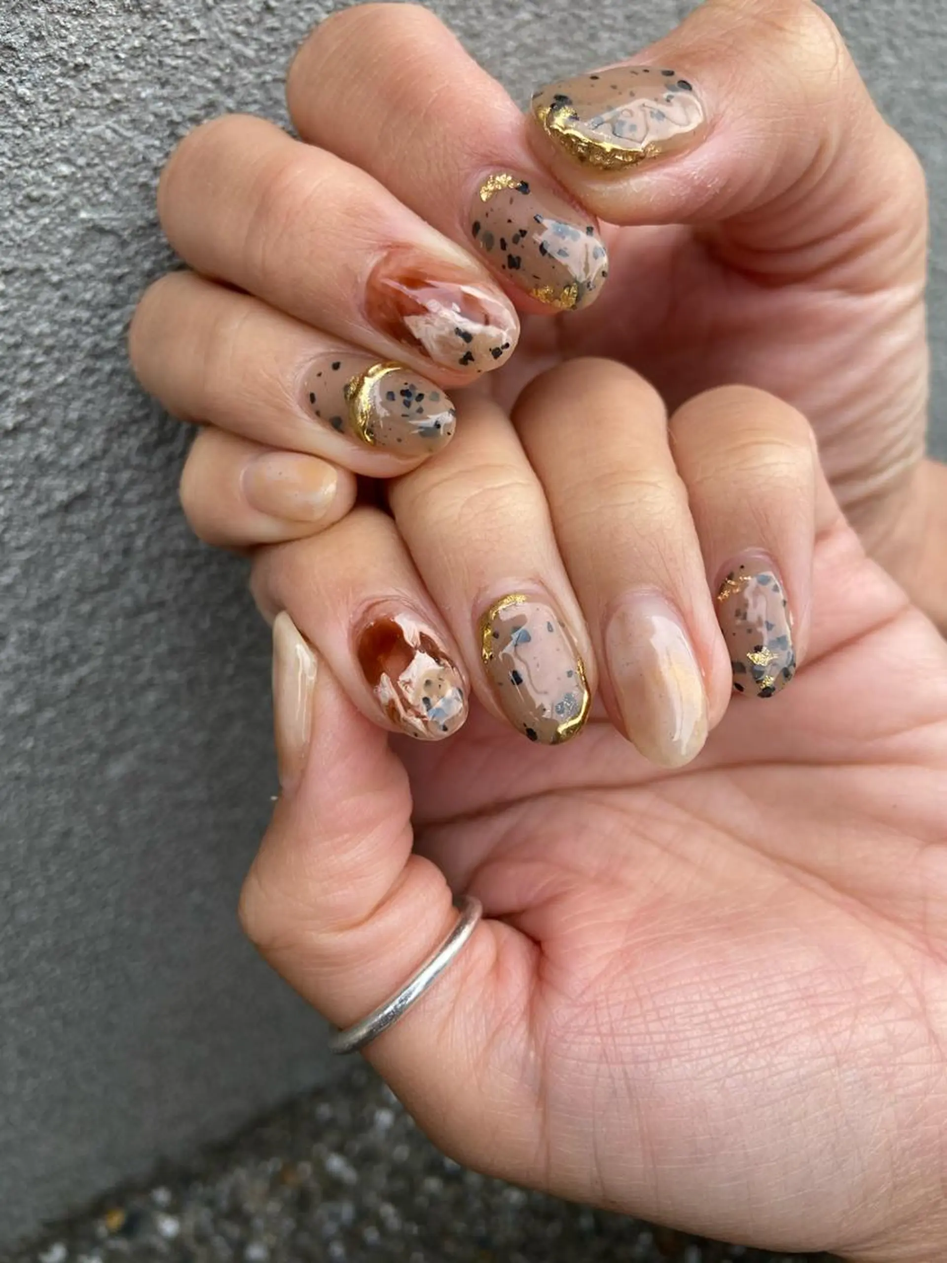 ネイル ミラーネイル ニュアンスネイル . unffのネイルデザイン