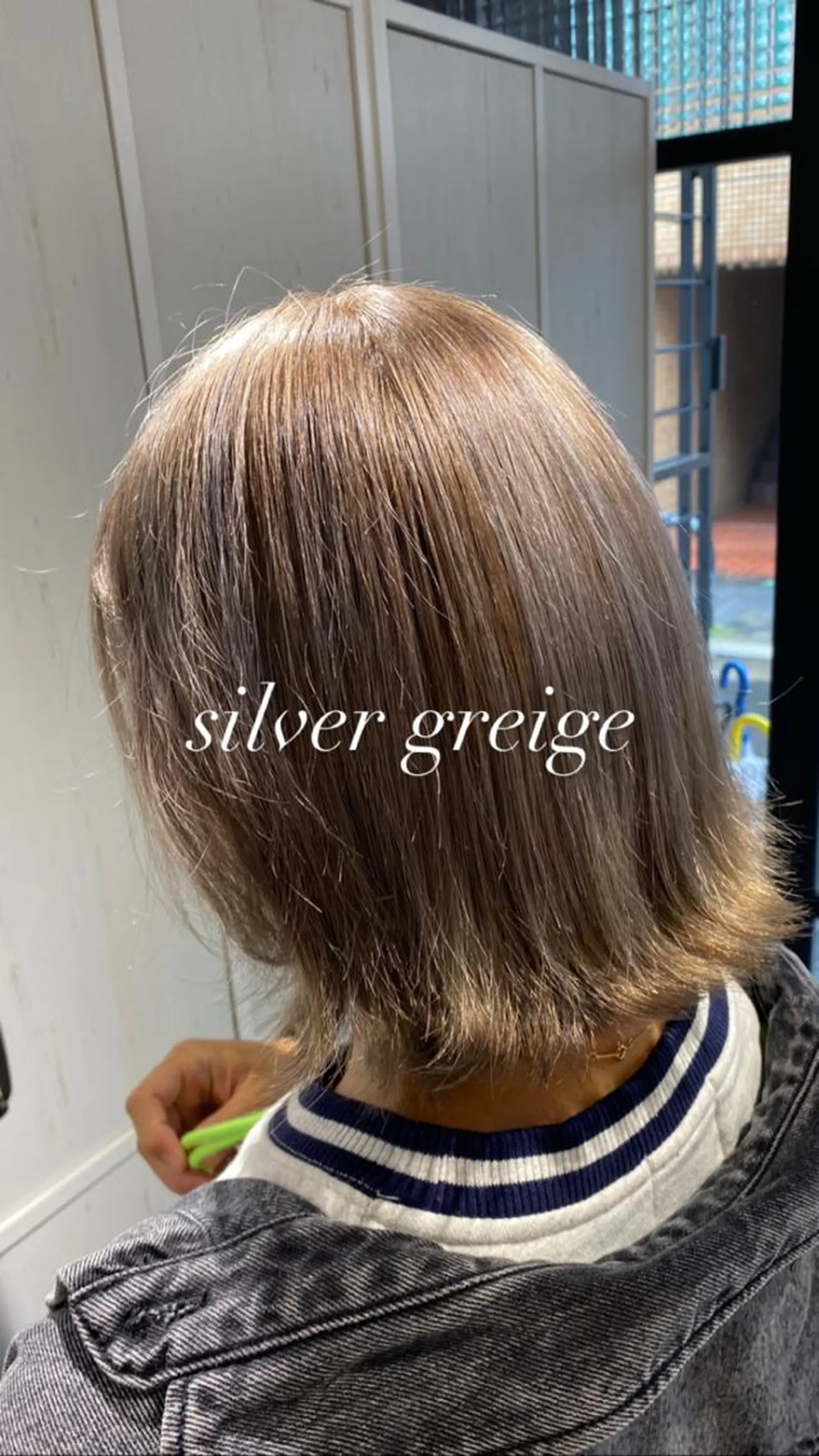 ミディアム カラー ブリーチ ケアブリーチ 縮毛矯正とレイヤー /杉村凜汰郎のヘアスタイル