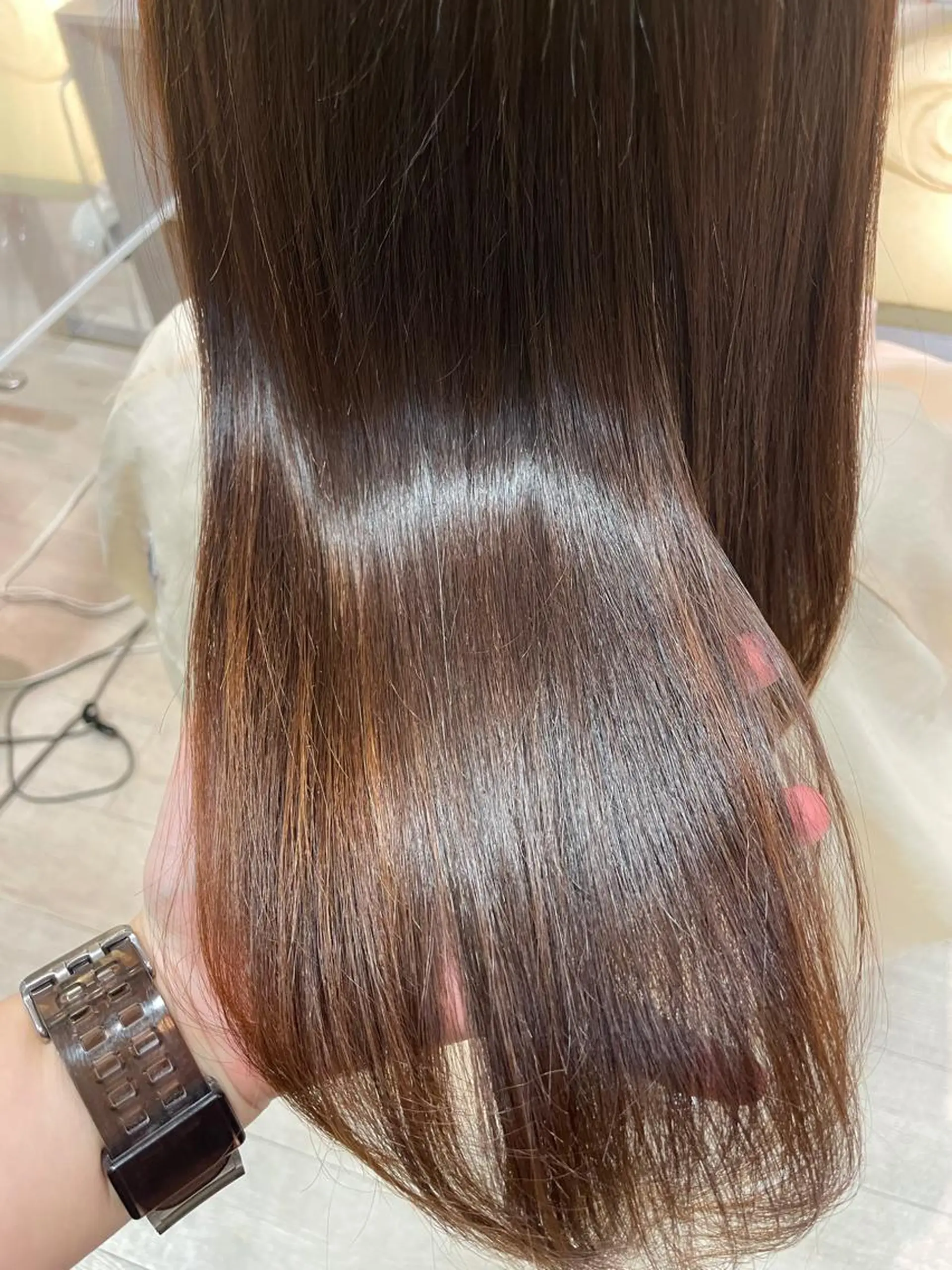 ロング パーマ 縮毛矯正 縮毛矯正 松佐 ゆかりのヘアスタイル