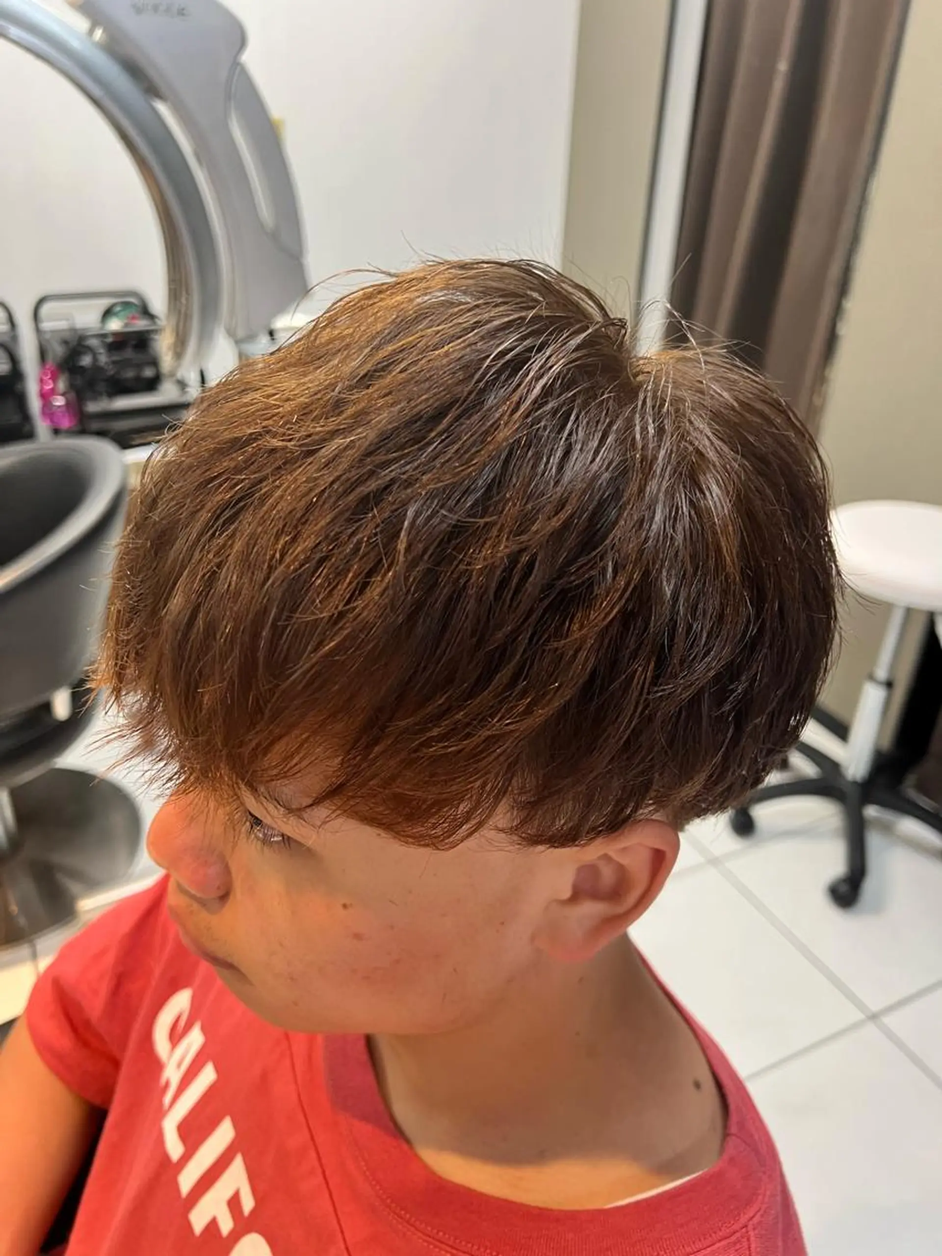 パーマ メンズ センターパート フェードカット カルマパーマ マッシュ メンズパーマ カット パーマ特化美容師 茂木広幸のヘアスタイル