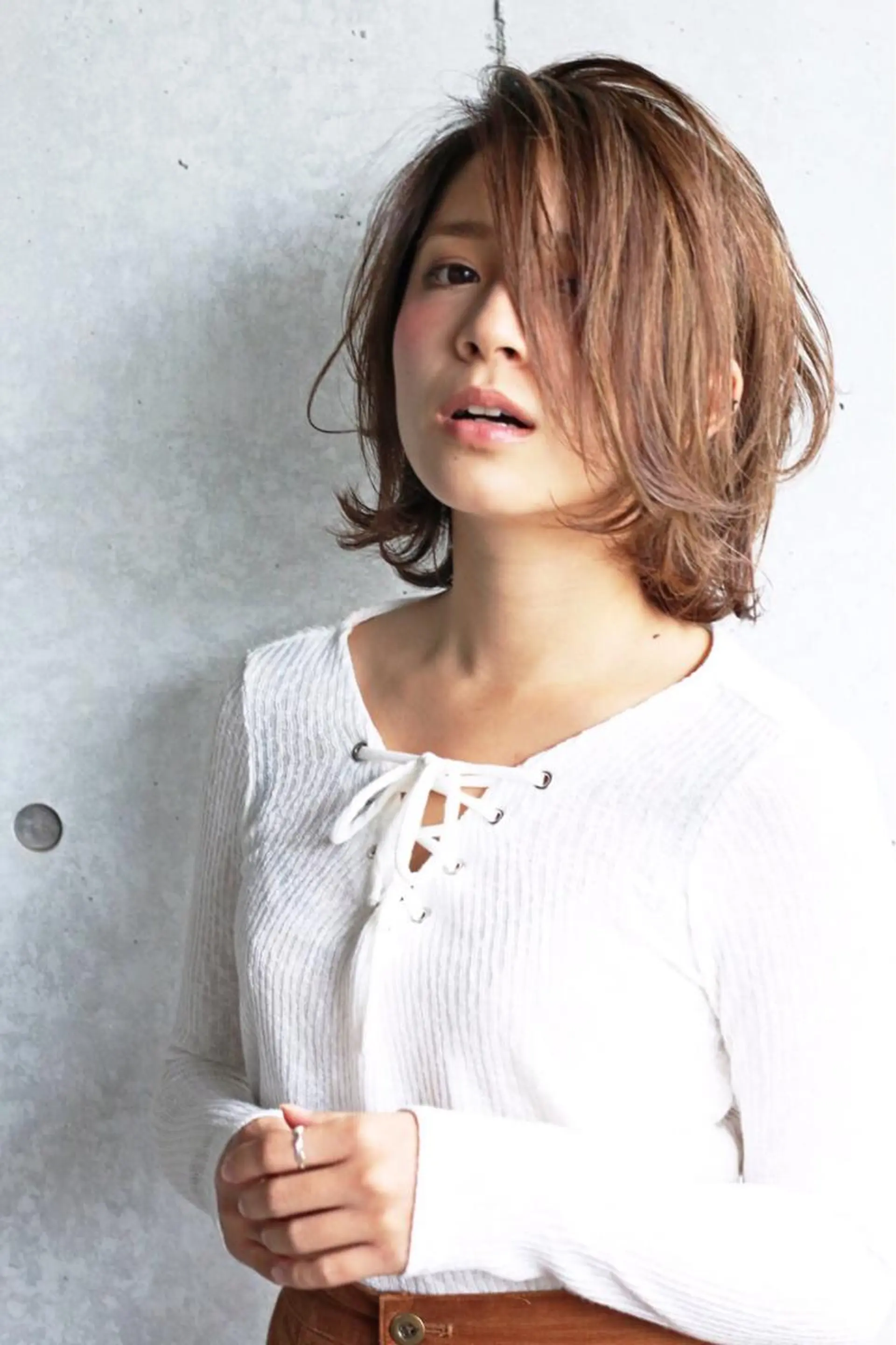 ショート ショートボブ ボブ ショートヘア 外ハネヘア ボブ/ショート/ 白髪染め/メンズ葛西のヘアスタイル