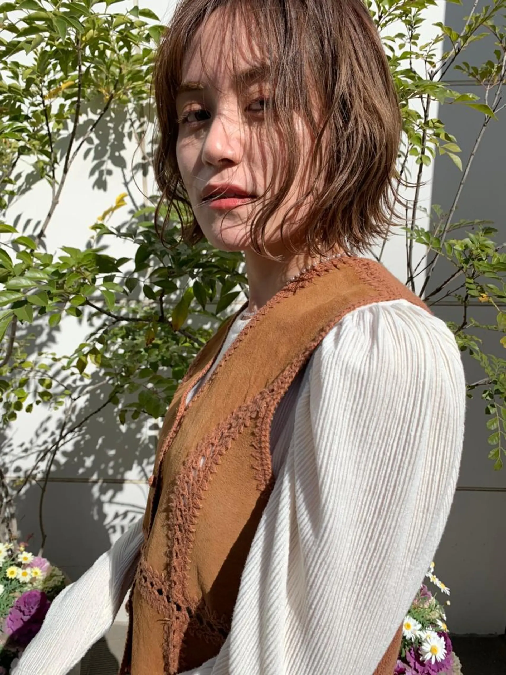 ショート カラー パーマ ダブルカラー グラデーションカラー ハイライトカラー イルミナカラー インナーカラー CEINE＋ officialのヘアスタイル