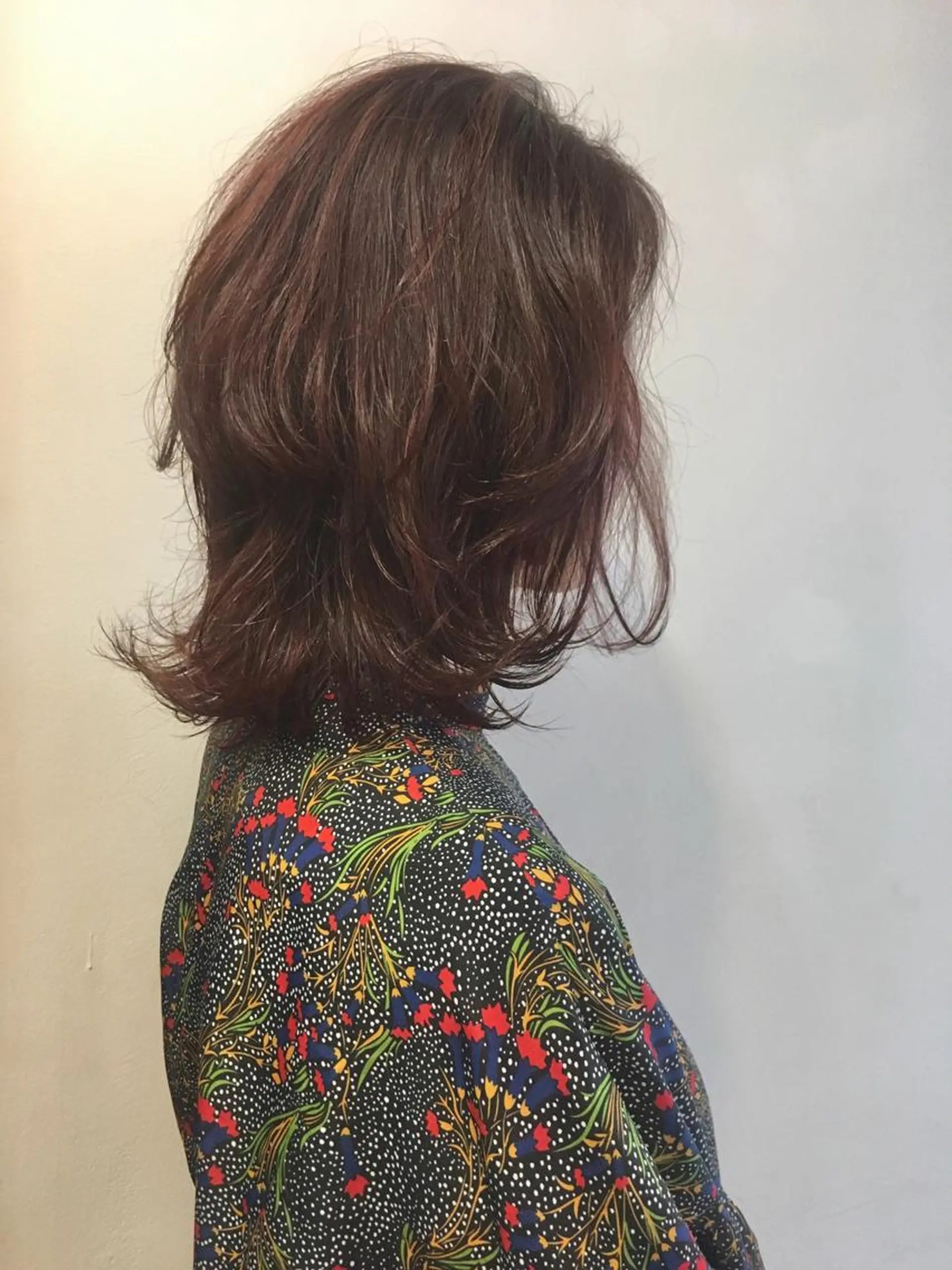 ミディアム パーマ ボブ／レイヤー／艶 🦕risa  森下のヘアスタイル