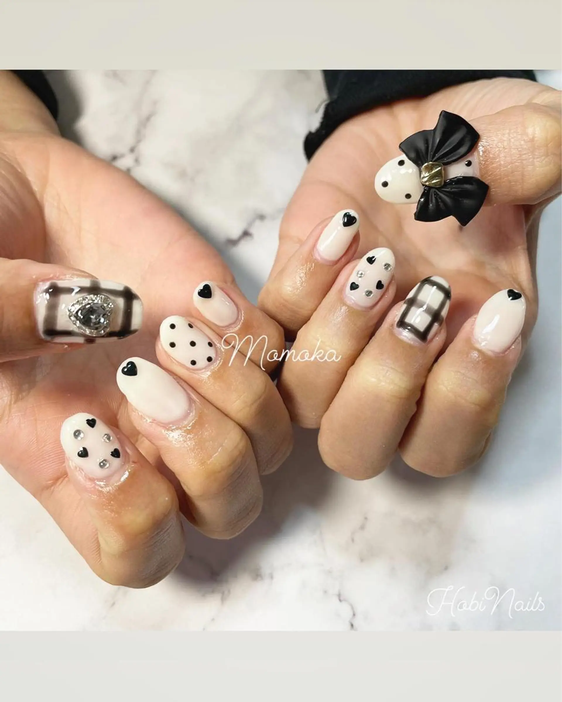 ネイル ホワイト momoka_nails所属・Momo nailsalonのネイルデザイン