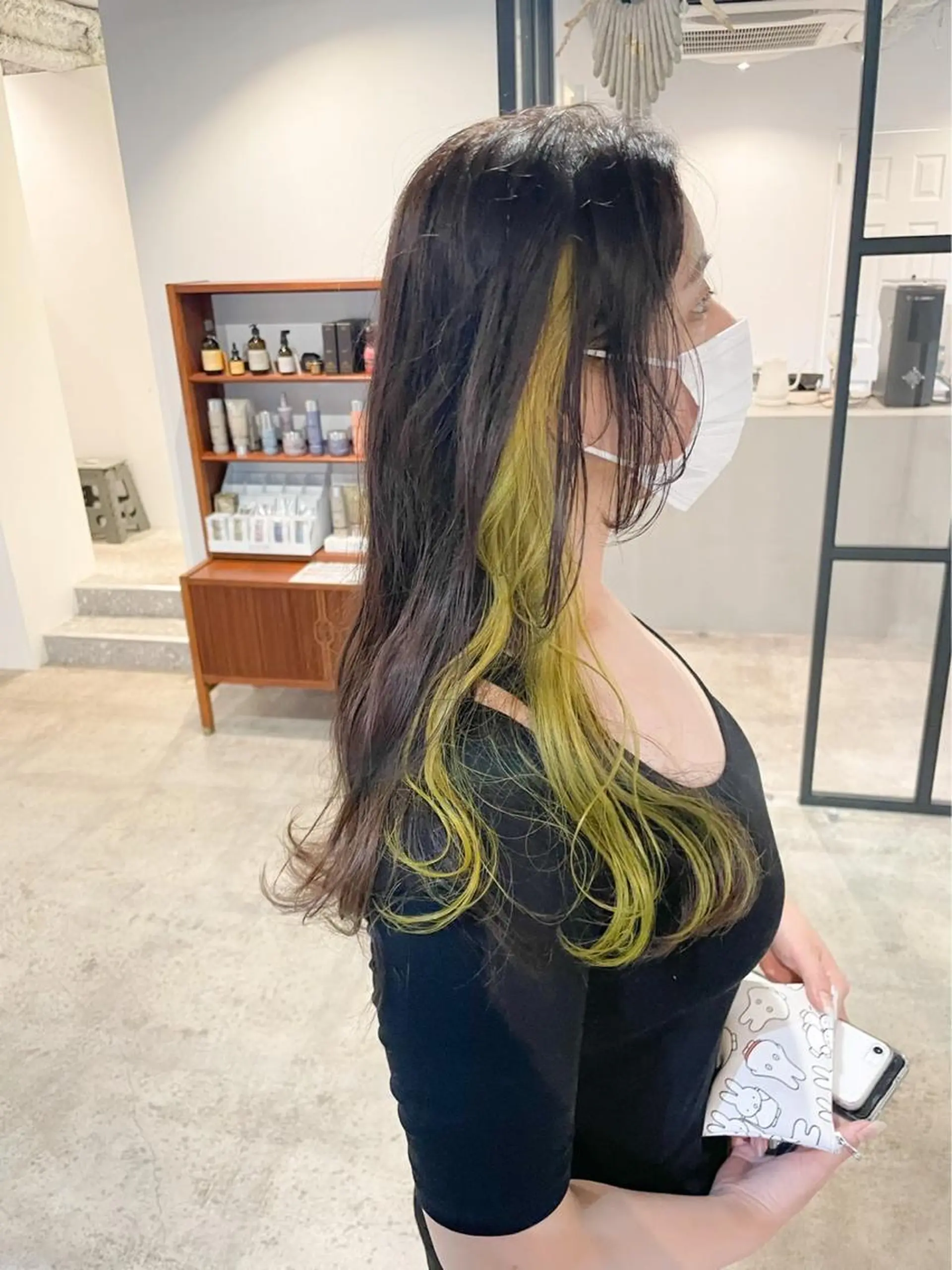ミディアム カラー アディクシーカラー ブリーチ ブロンド ブルーカラー ハイライトカラー ヘアカラー CEINE【セーヌ】 三軒茶屋のヘアスタイル
