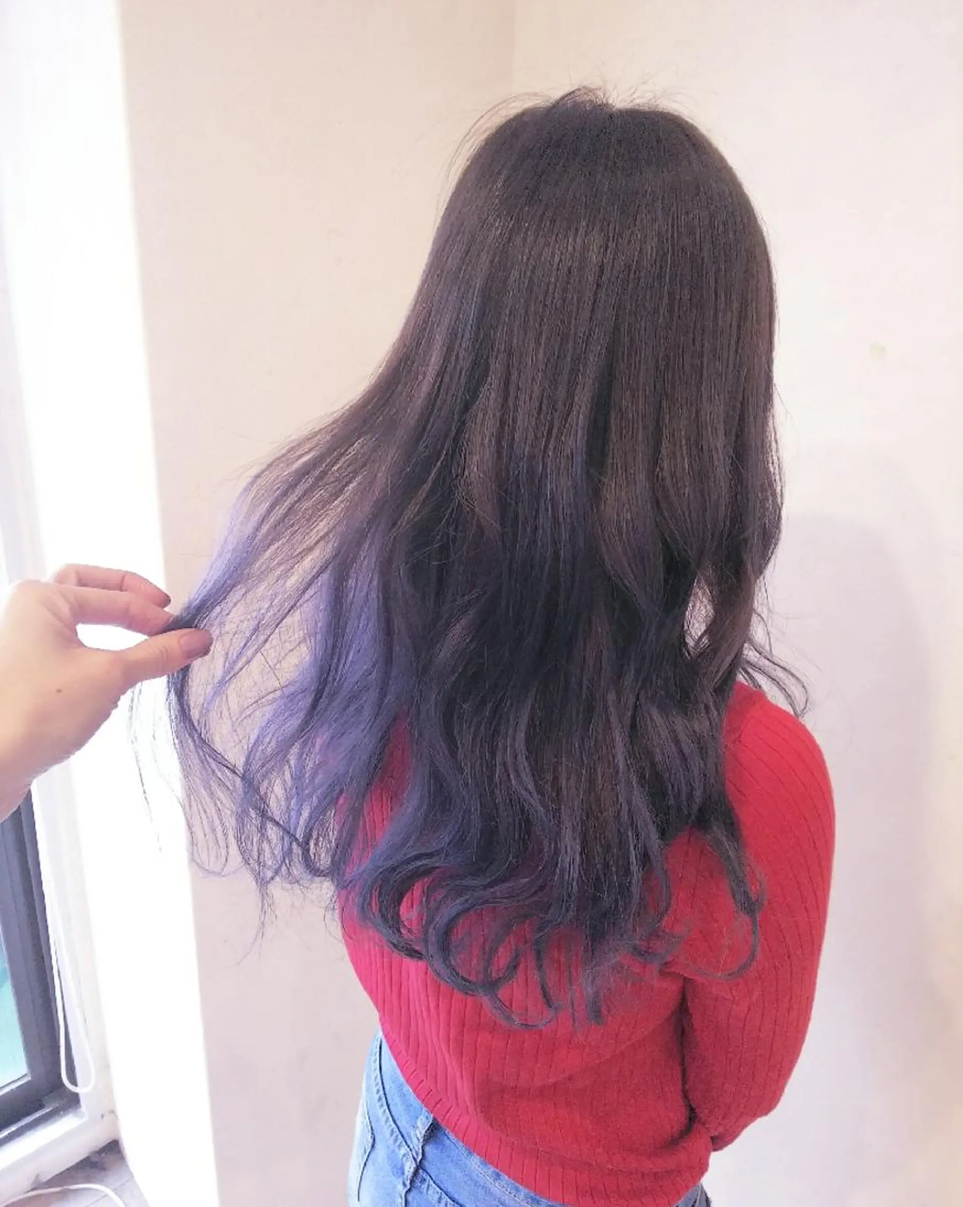 ロング カラー アッシュ ラベンダーカラー ラベンダーアッシュ JIL BLAN 京都所属・RU RIのヘアスタイル