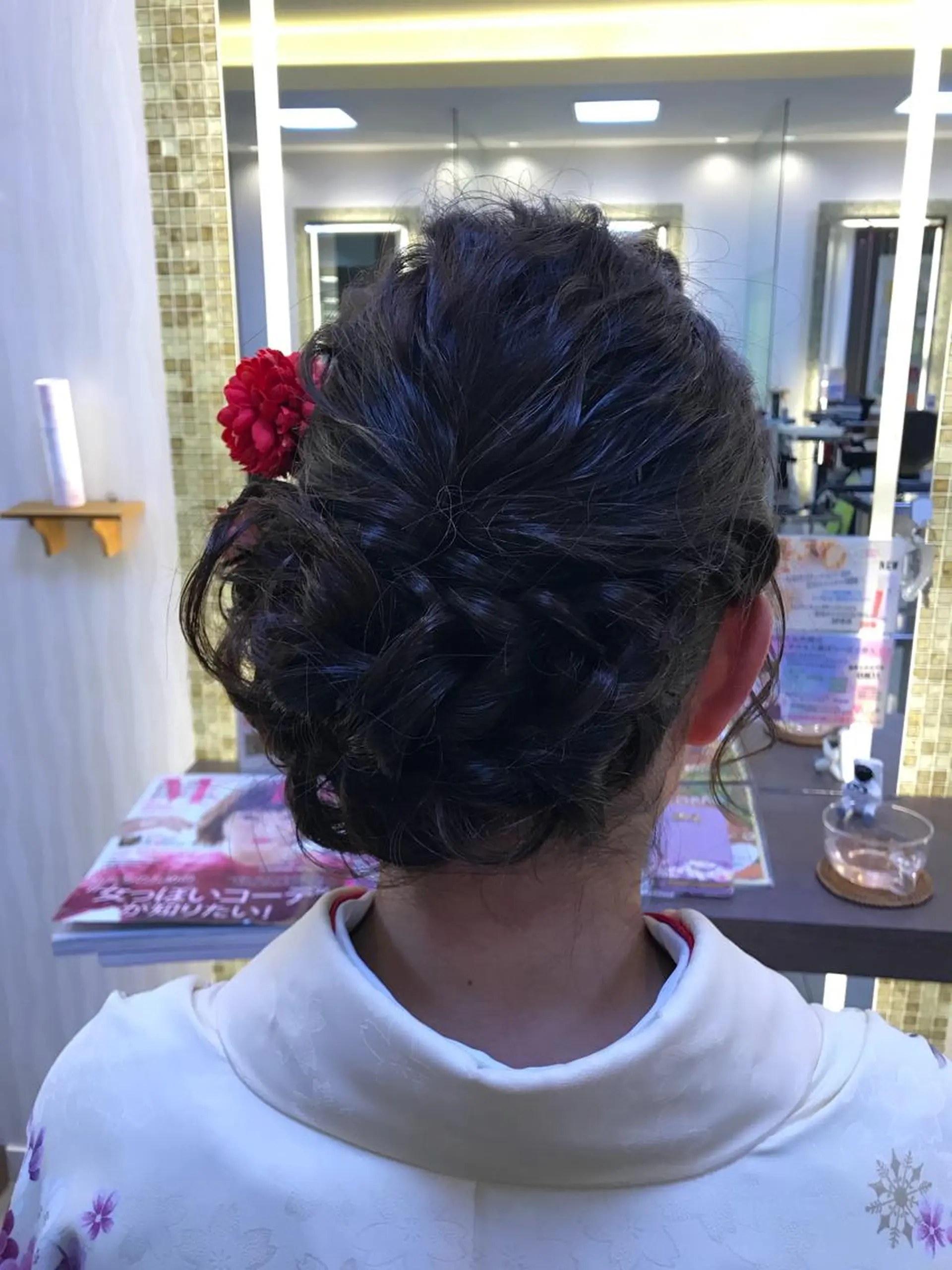 ミディアム ヘアセット ill【イル】天神西通り店所属・髪質改善縮毛矯正/暖 色カラー/ウエダカナのヘアスタイル