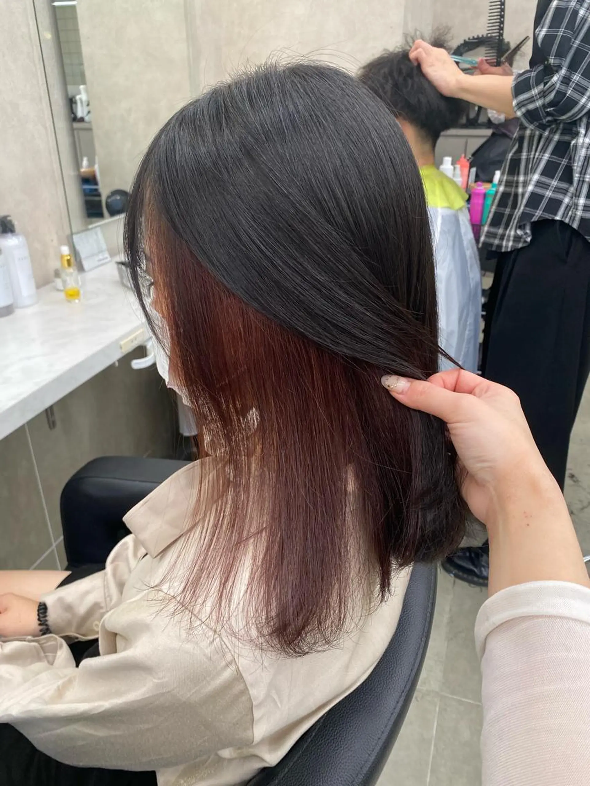 ミディアム カラー ヘアアレンジ キッズ ブリーチ インナーカラー ブリーチなしカラー TRUNAIL&EYE所属・TRU Shino🦋のマツエク・マツパデザイン