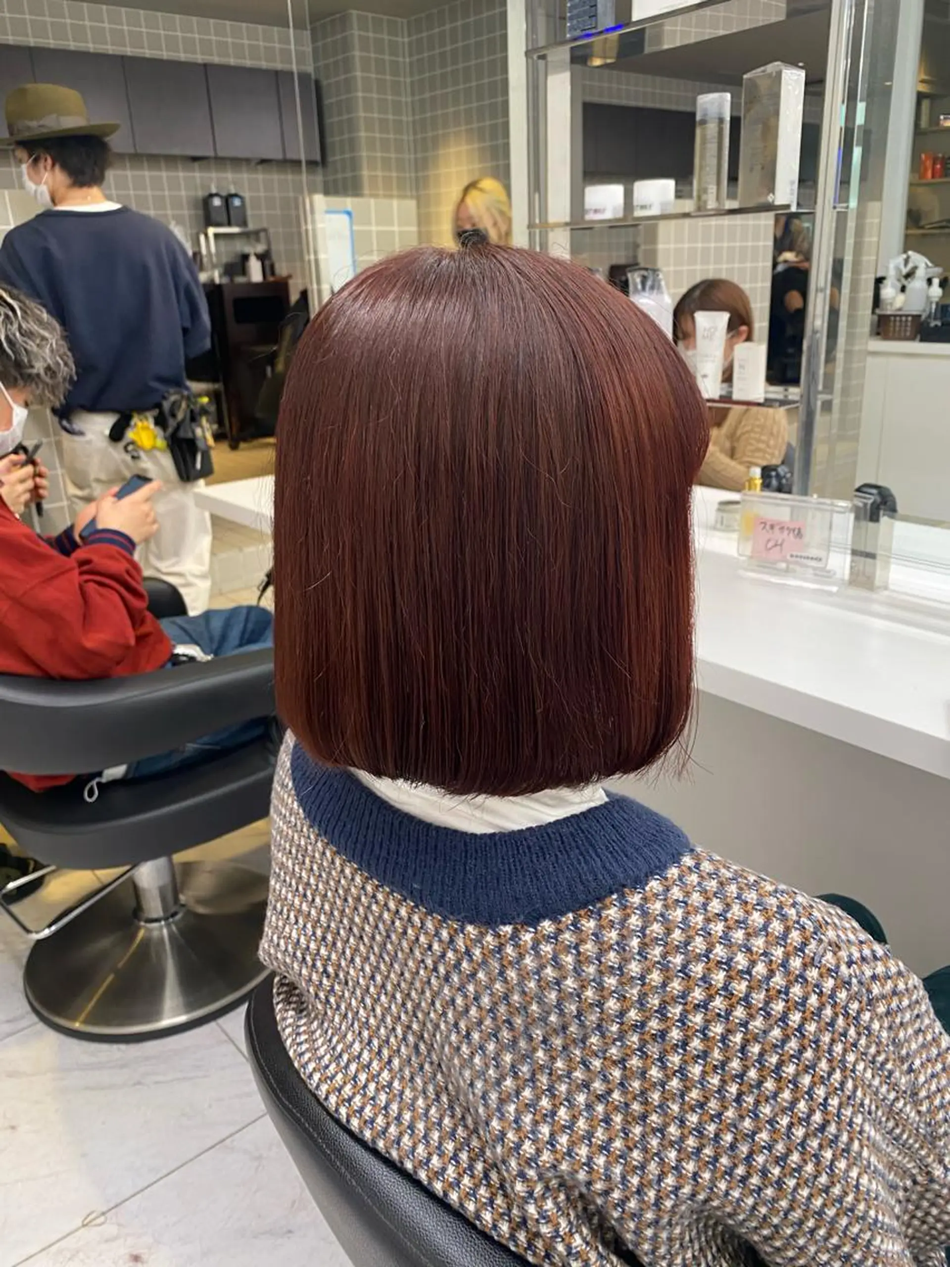 ロング カラー ヘアアレンジ キッズ レッドカラー ボブ TRUNAIL&EYE所属・TRU Shino🦋のマツエク・マツパデザイン