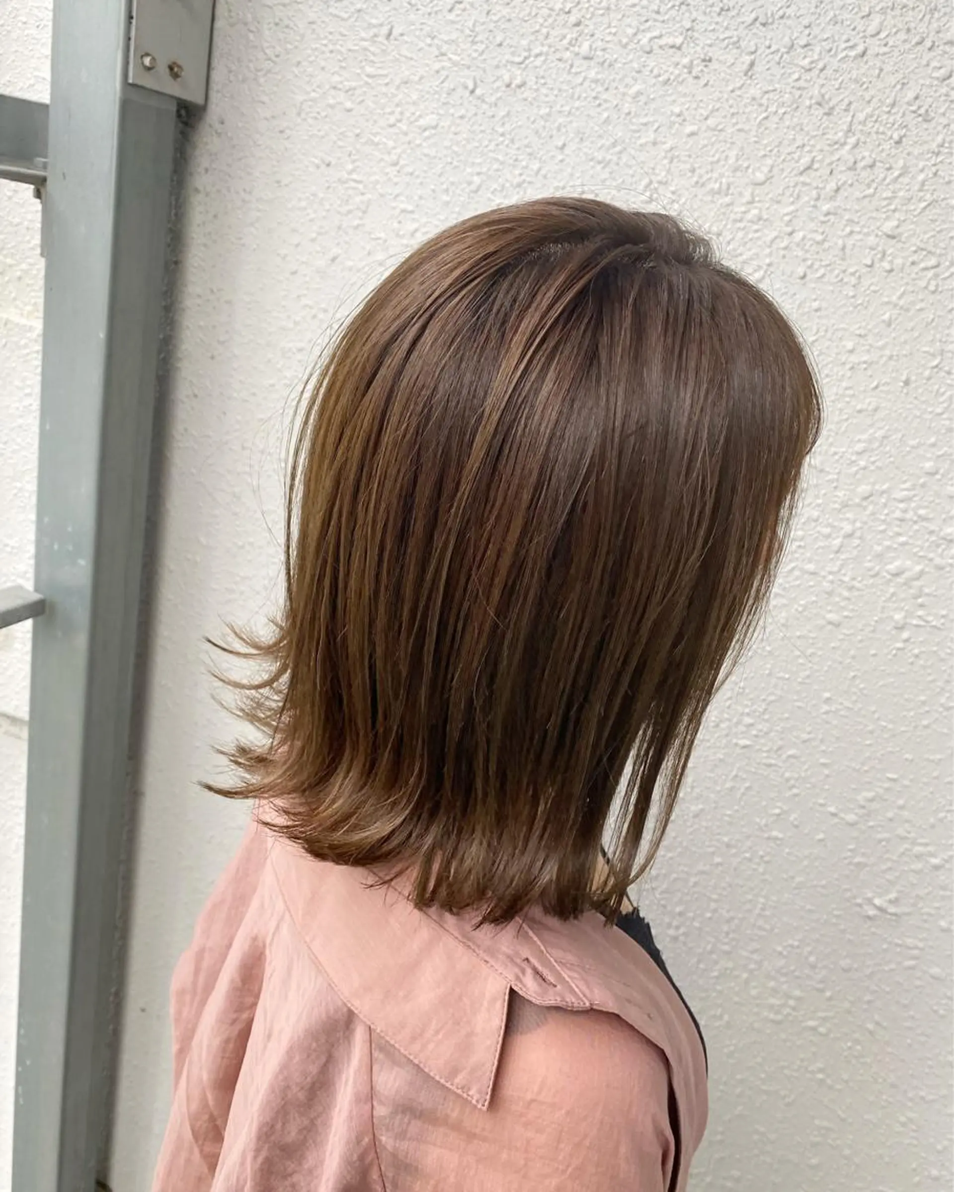 ミディアム カラー グレージュ ハイライトカラー ミルクティーグレージュ ハイライト 後藤紗英/髪質改善 /オリーブベージュのヘアスタイル