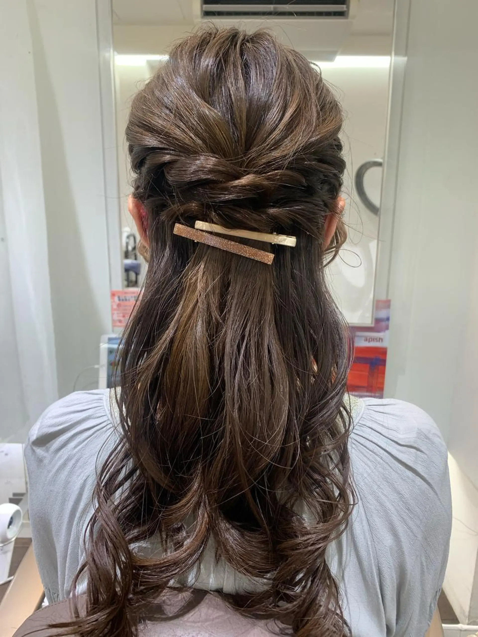 ロング ヘアアレンジ ヘアセット GO TODAY シェアサロン 銀座Arc店所属・デジタルパーマ🫧 韓国風ヘア🫧サクラのヘアスタイル