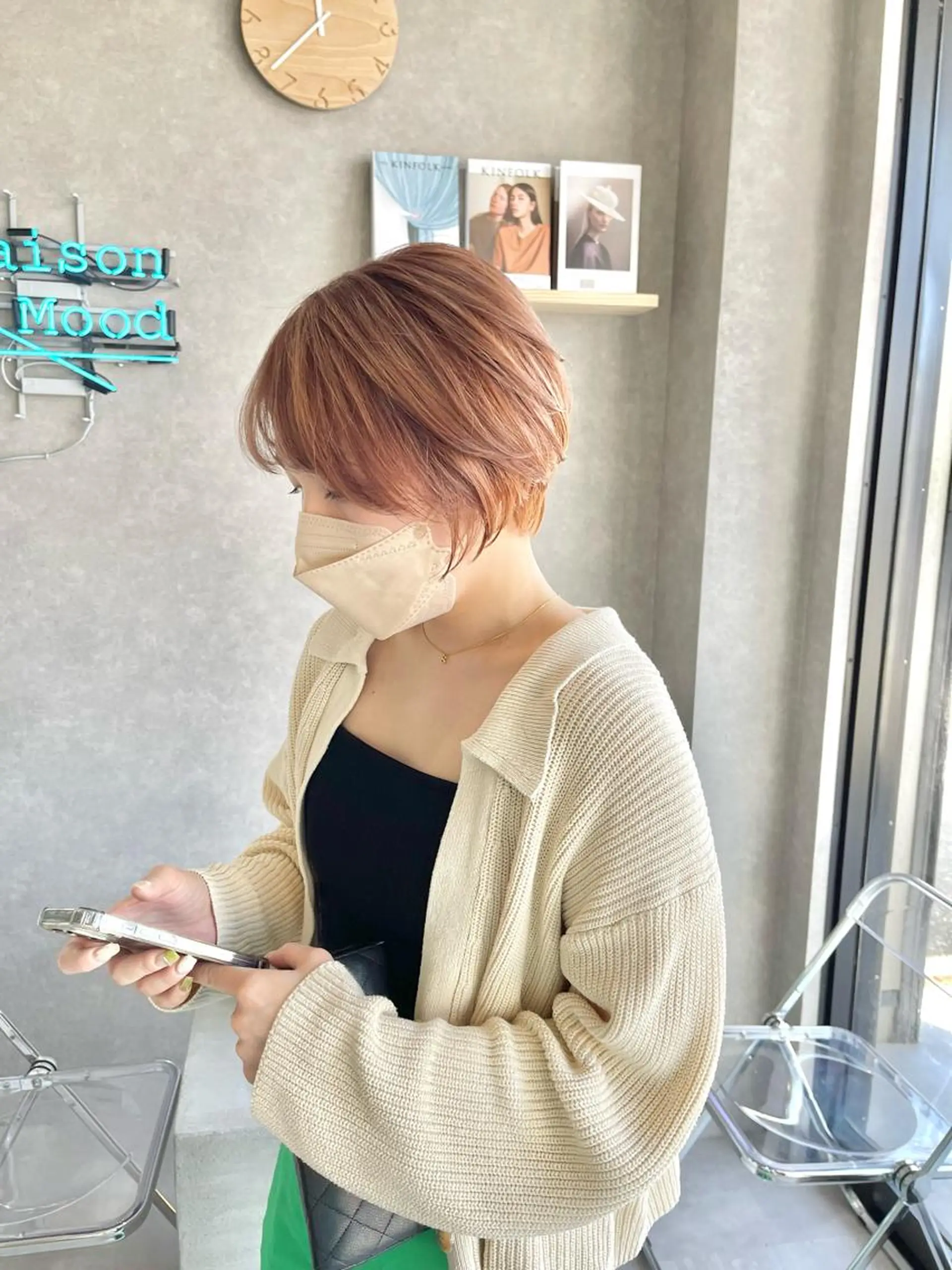 ショート カラー カット ヘアカラー トリートメント mood tatemachiのヘアスタイル