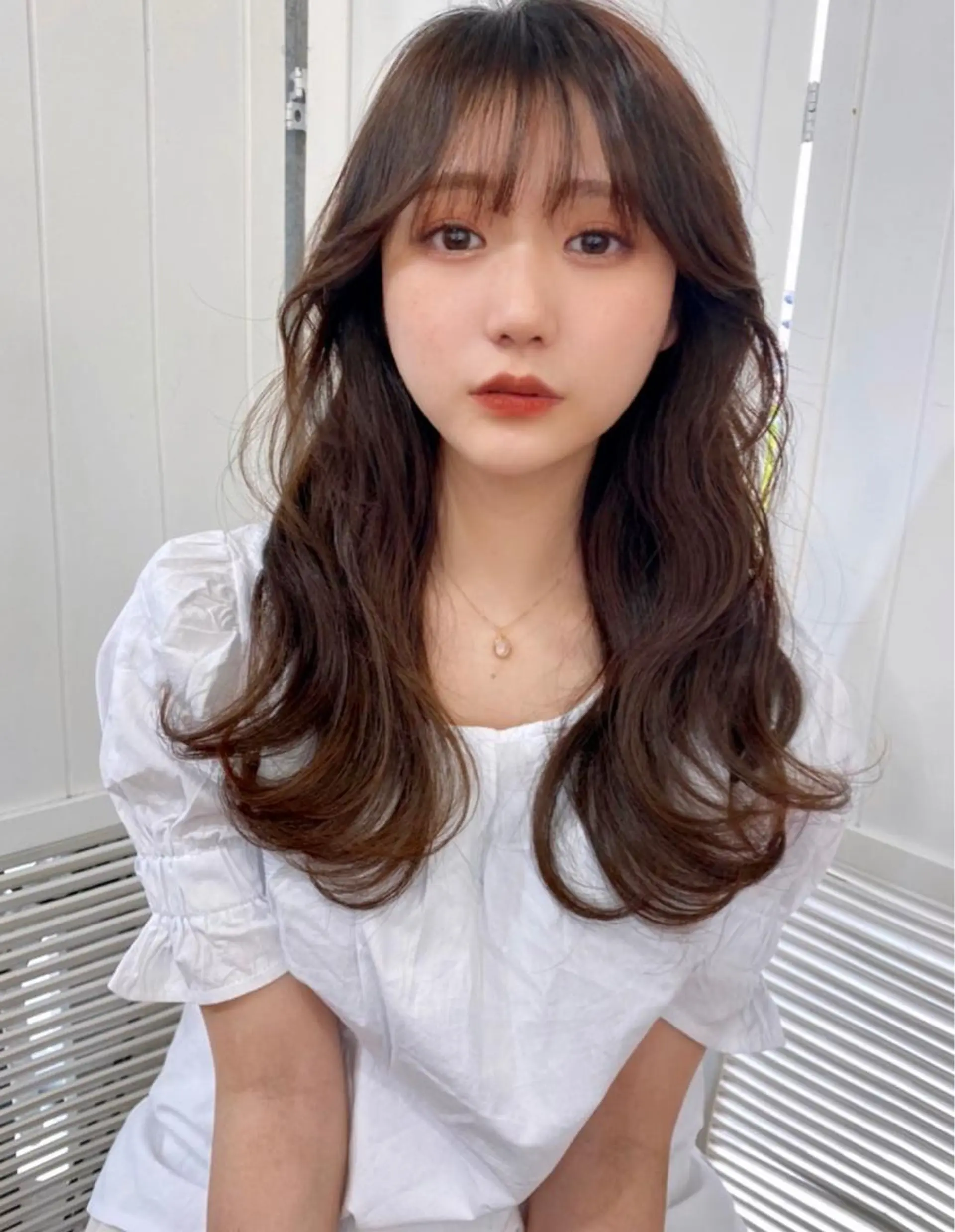 セミロング カット ヘアカラー トリートメント レイヤー/顔周り 田山　穂波のヘアスタイル